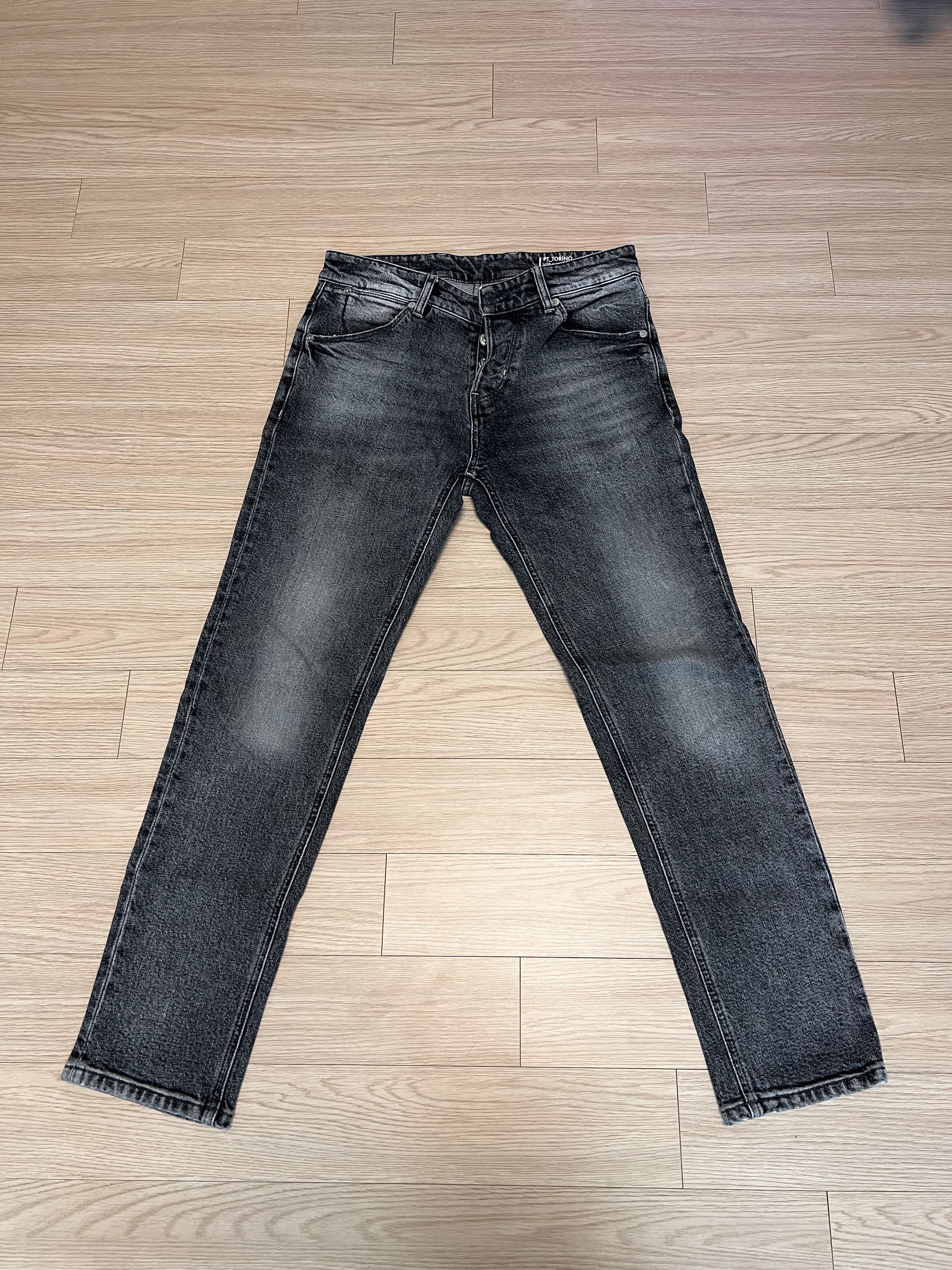 image of Italian Designers Pt Torino Denim Pants in Black, Men's (Size 30)