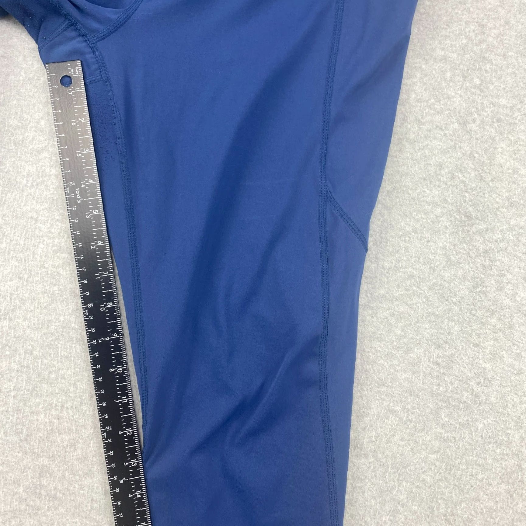 Vintage Members Mark Leggings Womens XL Blue 7/8 Pull On Stretch Nylon Active Pockets Size 40" / US 18 - 5 Thumbnail