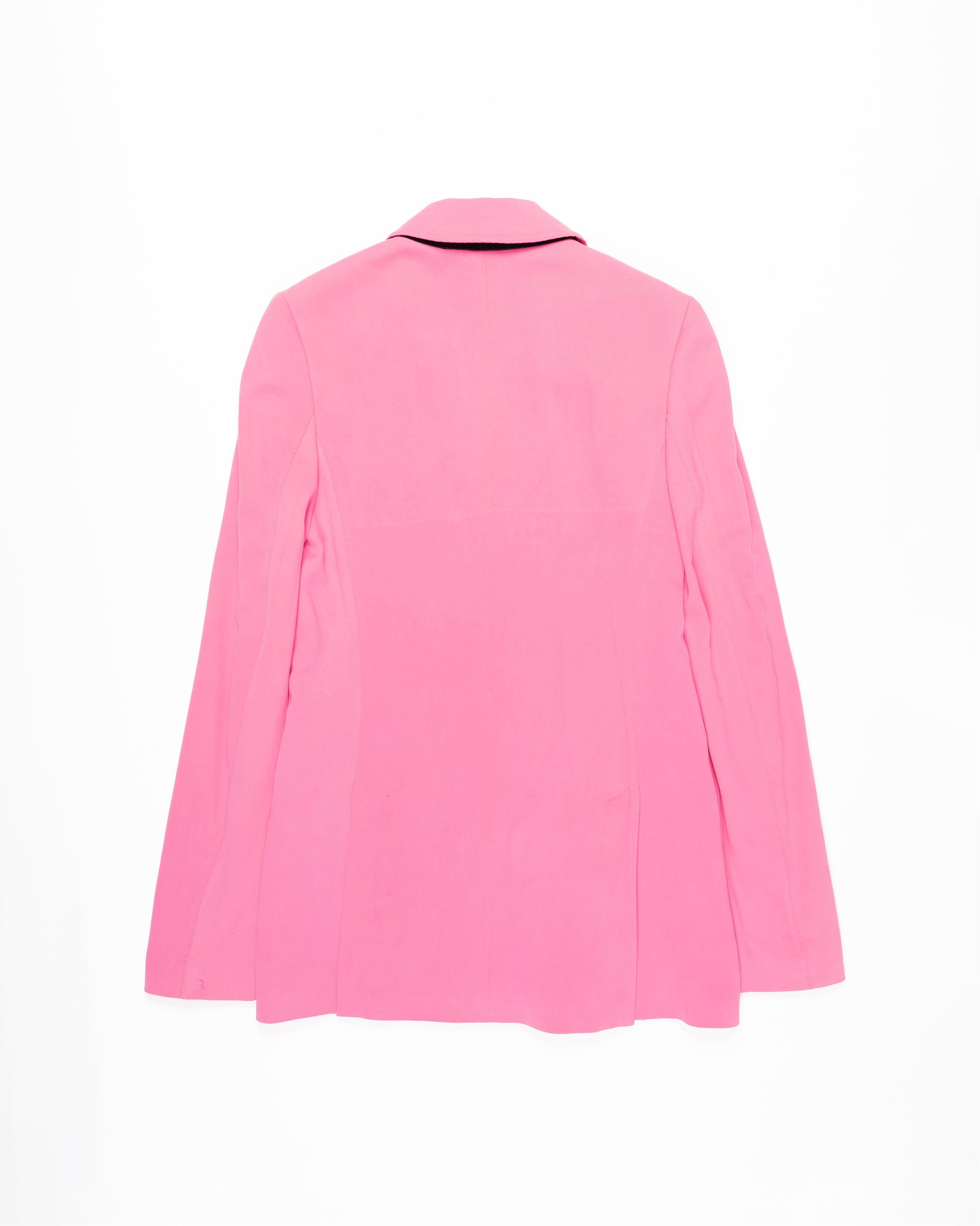 Haider Ackermann SS19 Double Breasted Blazer in Pink Viscose Size S / US 4 / IT 40 - 2 Thumbnail