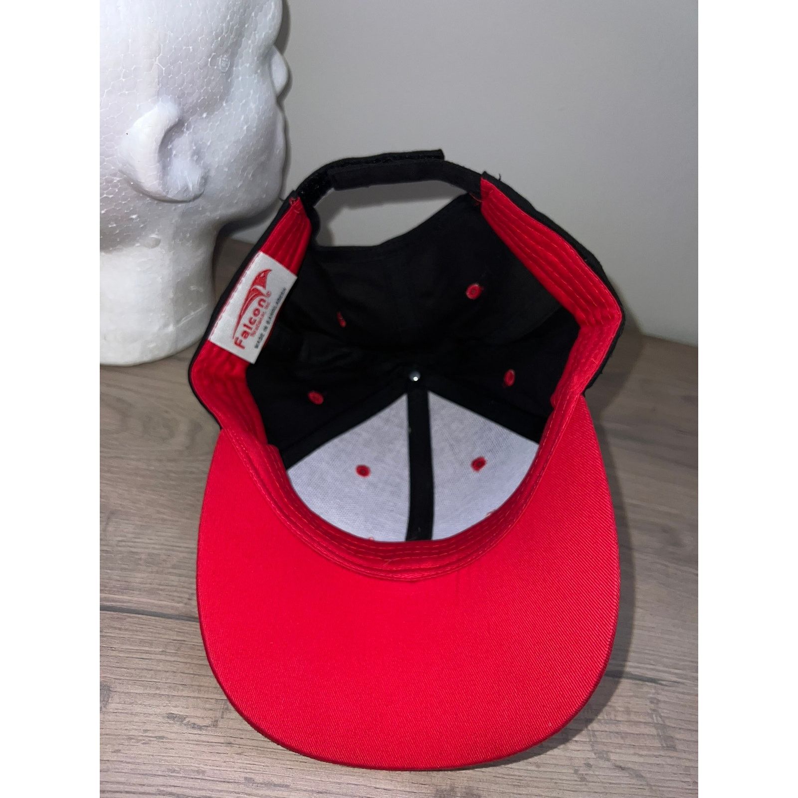 Vintage Krystal Hat Flaming Black Red Headwear Cap OS Size ONE SIZE - 7 Thumbnail