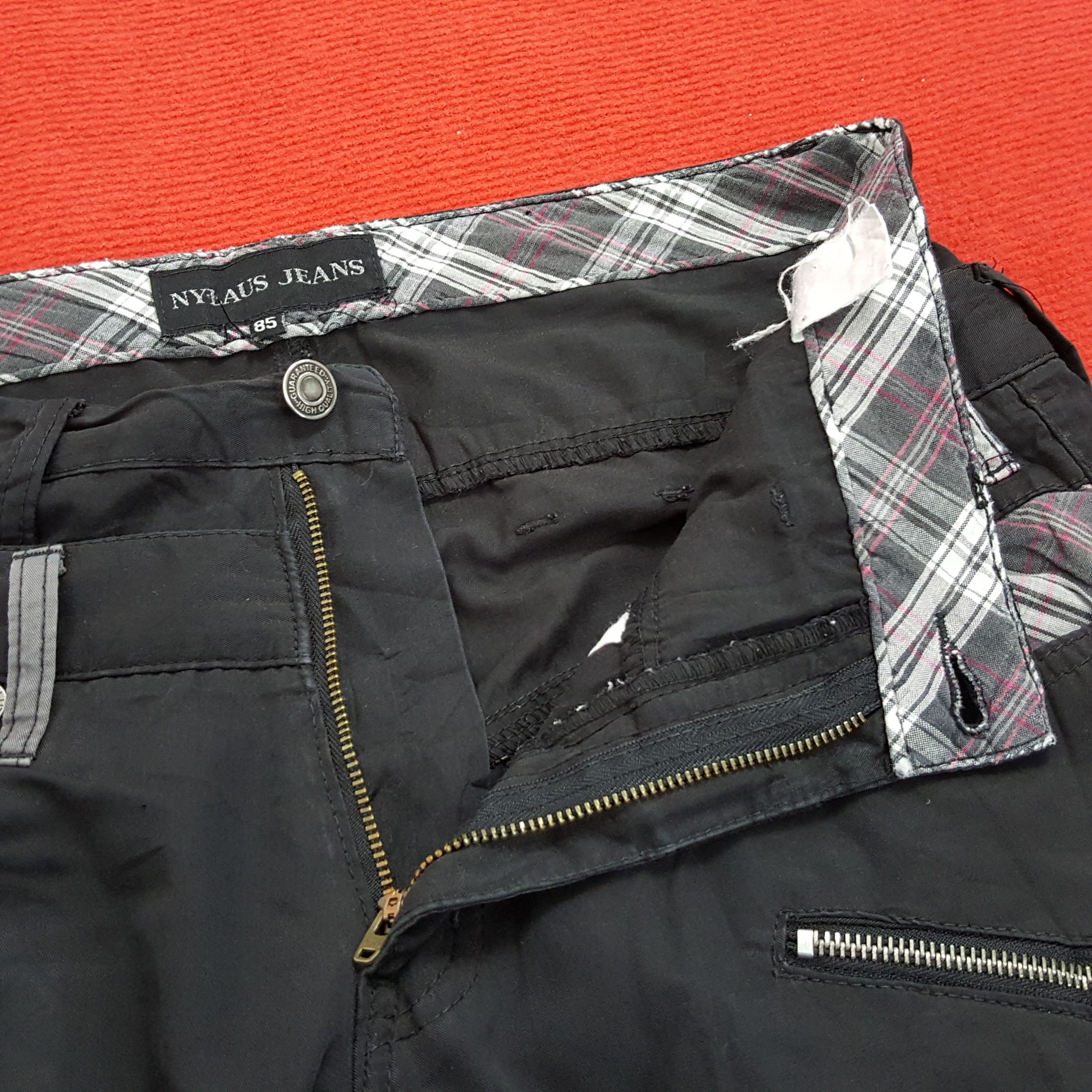 Vintage Nylaus Jeans Double Waist Style Rock Punk Streetwear Pants Size US 32 / EU 48 - 12 Thumbnail