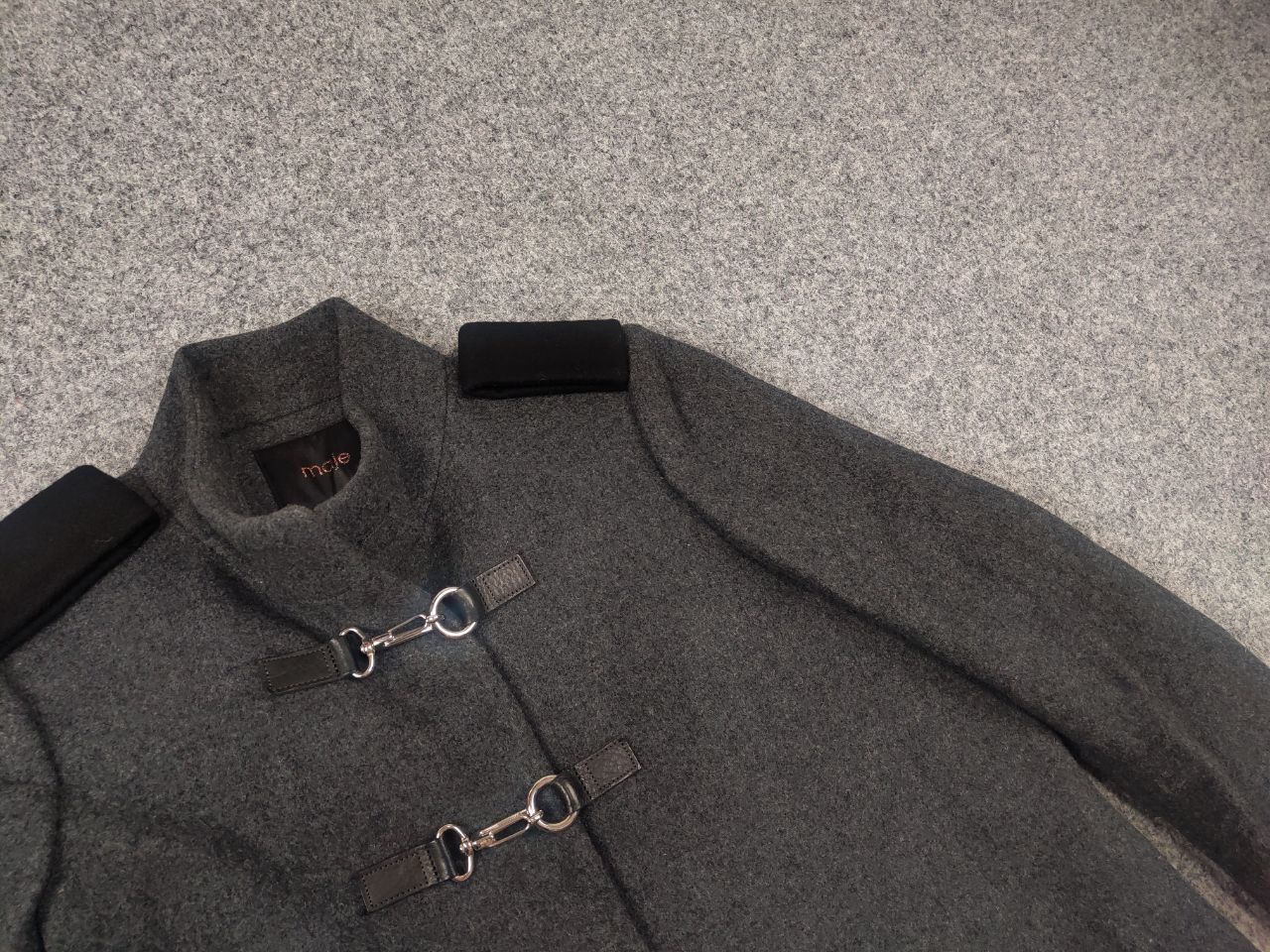 Maje Maje Peacoat Loose-fitting coat textured wool blend Jacket Size M / US 6-8 / IT 42-44 - 4 Thumbnail