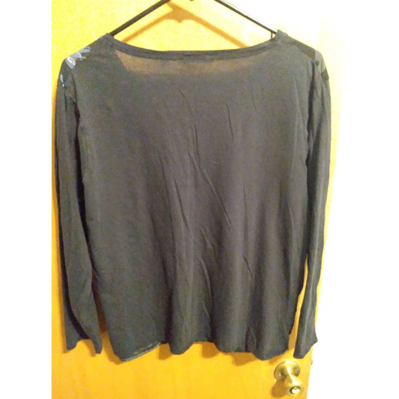 Vintage Tahari LS VNECK BLK GRY LIGHTWEIGHT SHIRT 1X Long Sleeve Blouse Womens Size XL / US 12-14 / IT 48-50 - 8 Thumbnail