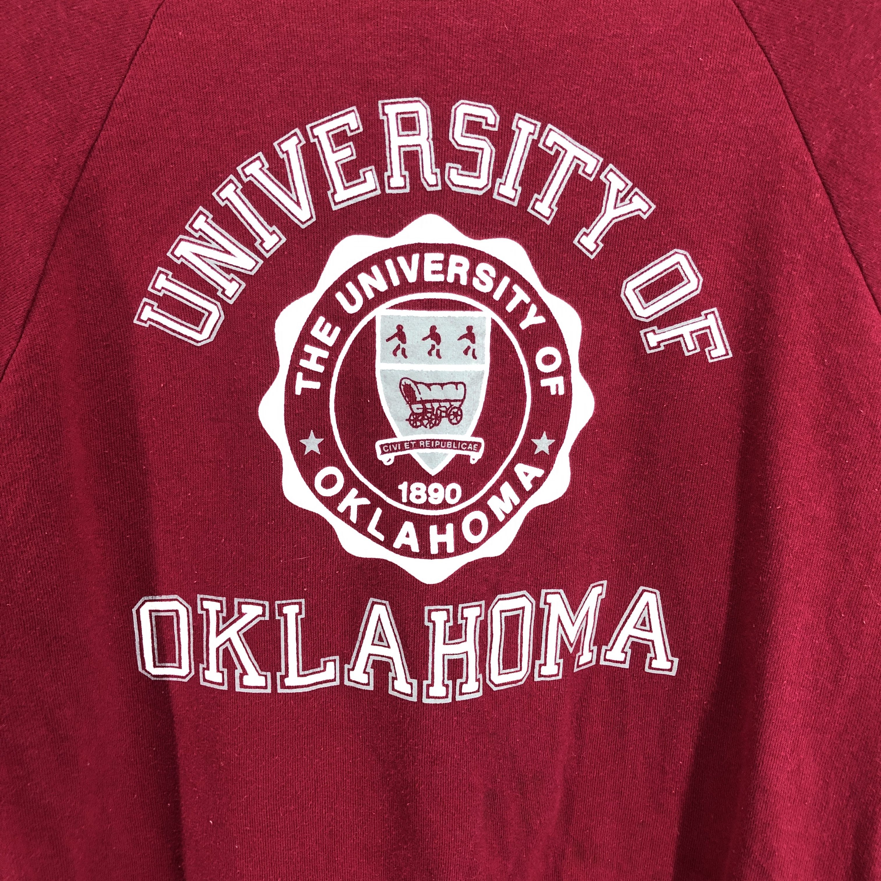 Vintage 90s Vintage UNIVERSITY OF OKLAHOMA Sweatshirt #0528/V Size US M / EU 48-50 / 2 - 3 Thumbnail