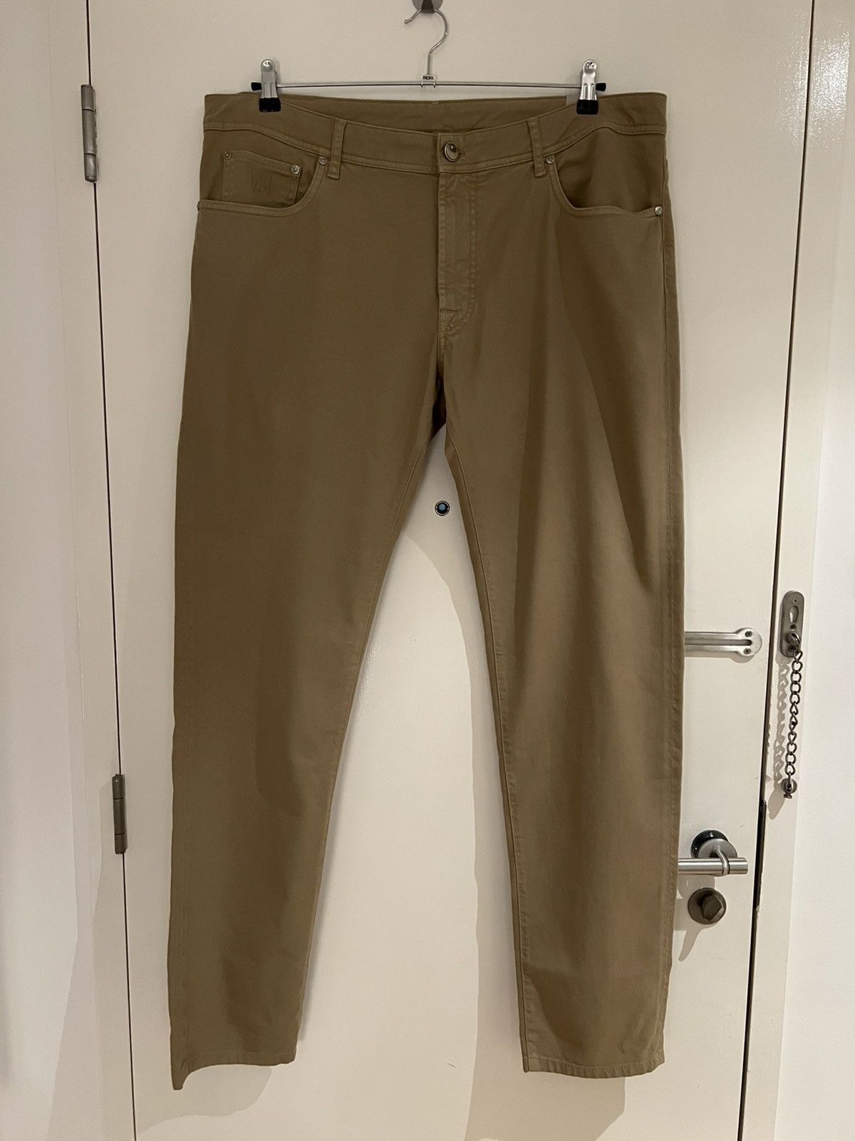 Corneliani CORNELIANI Dyed Beige 40 Regular stretch-denim blend jeans Size US 40 / EU 56 - 4 Thumbnail