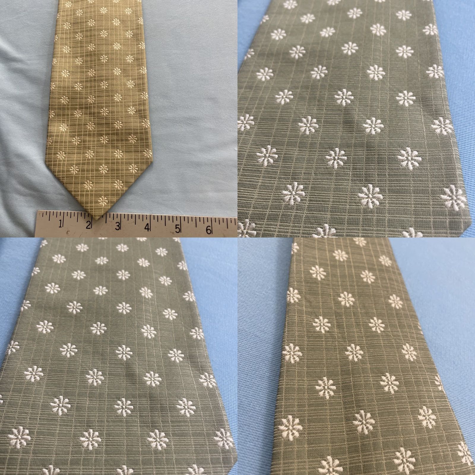 Vintage VINTAGE XMI Tie 100% Silk USA Light Green Necktie Business Formalwear 57"-60" Striped Classic Width Men Mens Size ONE SIZE - 8 Thumbnail