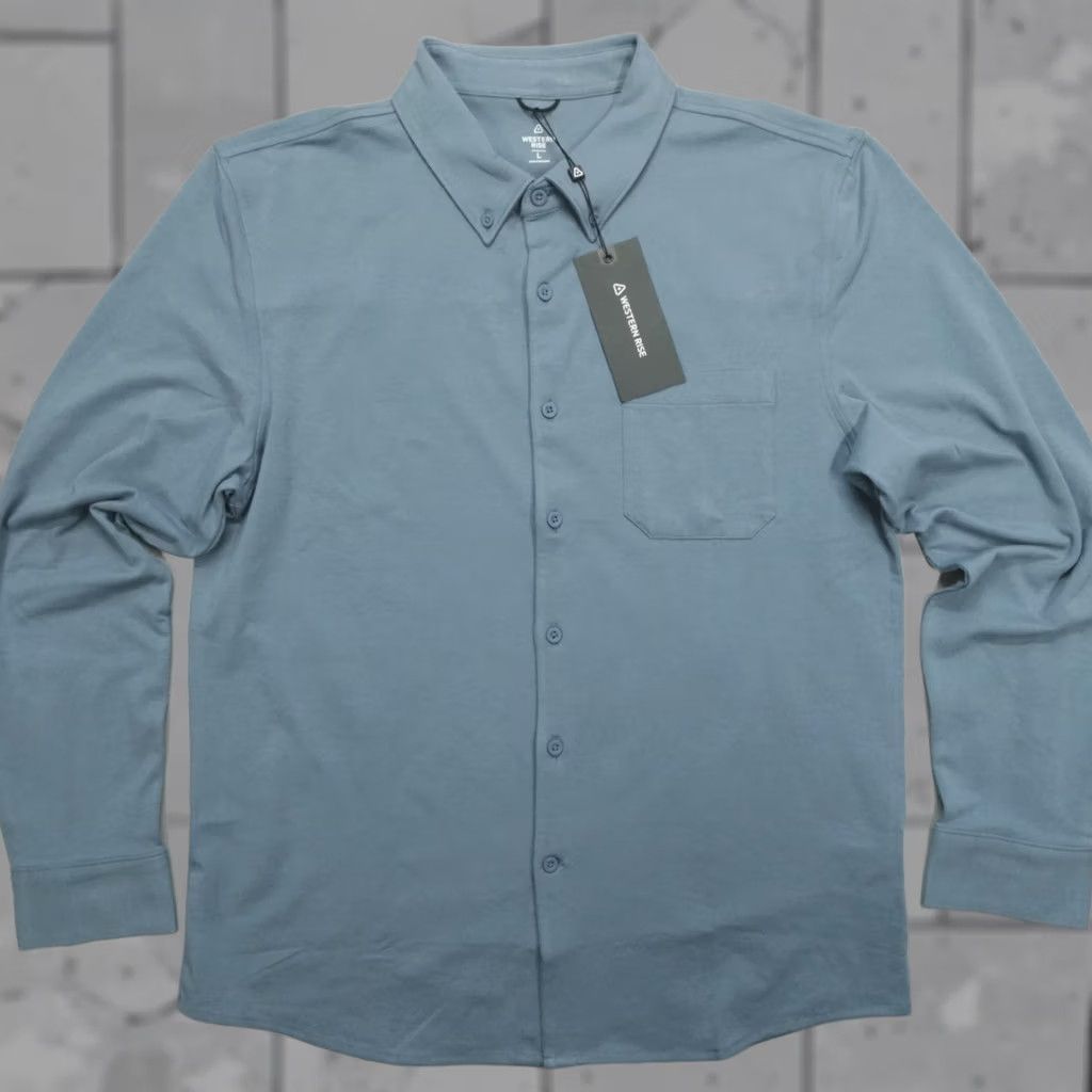 Vintage Western Rise Shirt Size L Cotton Button Down Stretch Wicking Odor Resistant X Size US L / EU 52-54 / 3 - 1 Thumbnail