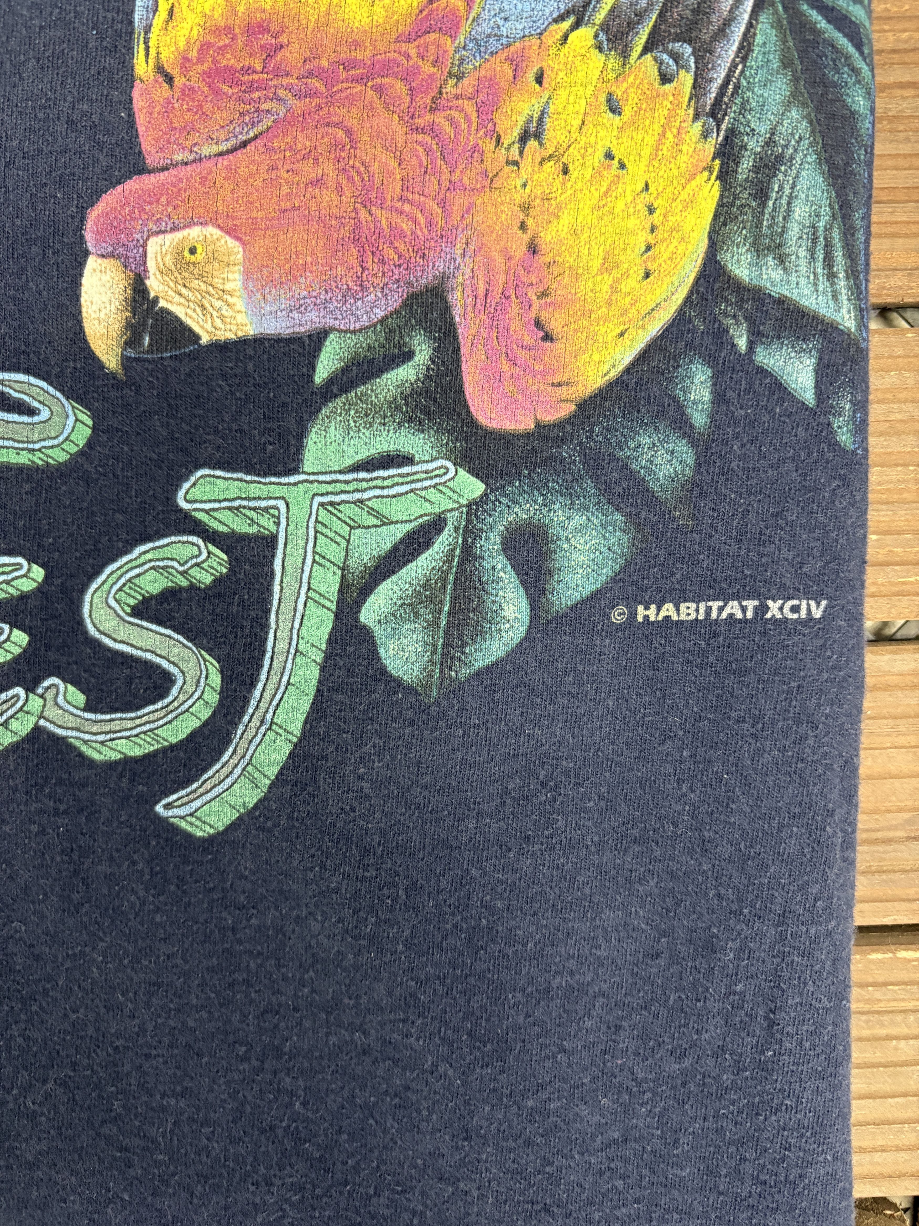 Vintage Wake Up To The Rainforest Vintage Blue T-Shirt Tee Size US M / EU 48-50 / 2 - 3 Thumbnail