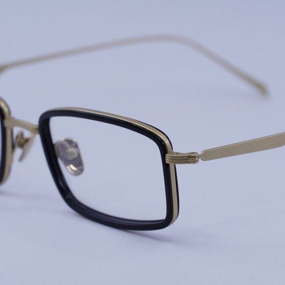 Maui Jim Maui Jim MJO2421 16B Eyeglasses Black/Gold 49mm Rectangle Size ONE SIZE - 4 Thumbnail