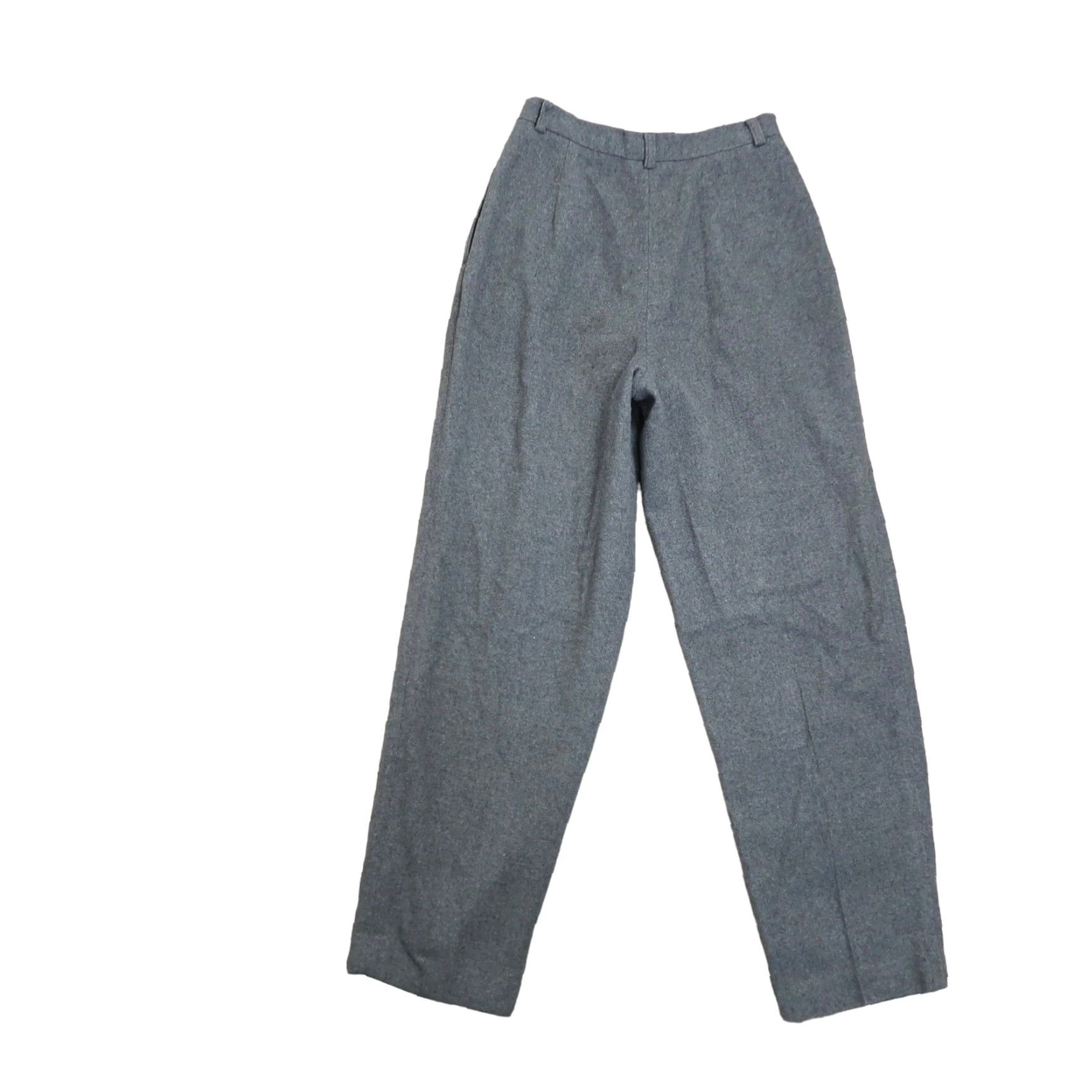 Vintage VINTAGE Basco Collection grey wool blend high rise straight leg pants Women 10 26x30 Wool Polyester 90s 80s Dress Pants Vintage Size 26" / US 2 / IT 38 - 3 Thumbnail