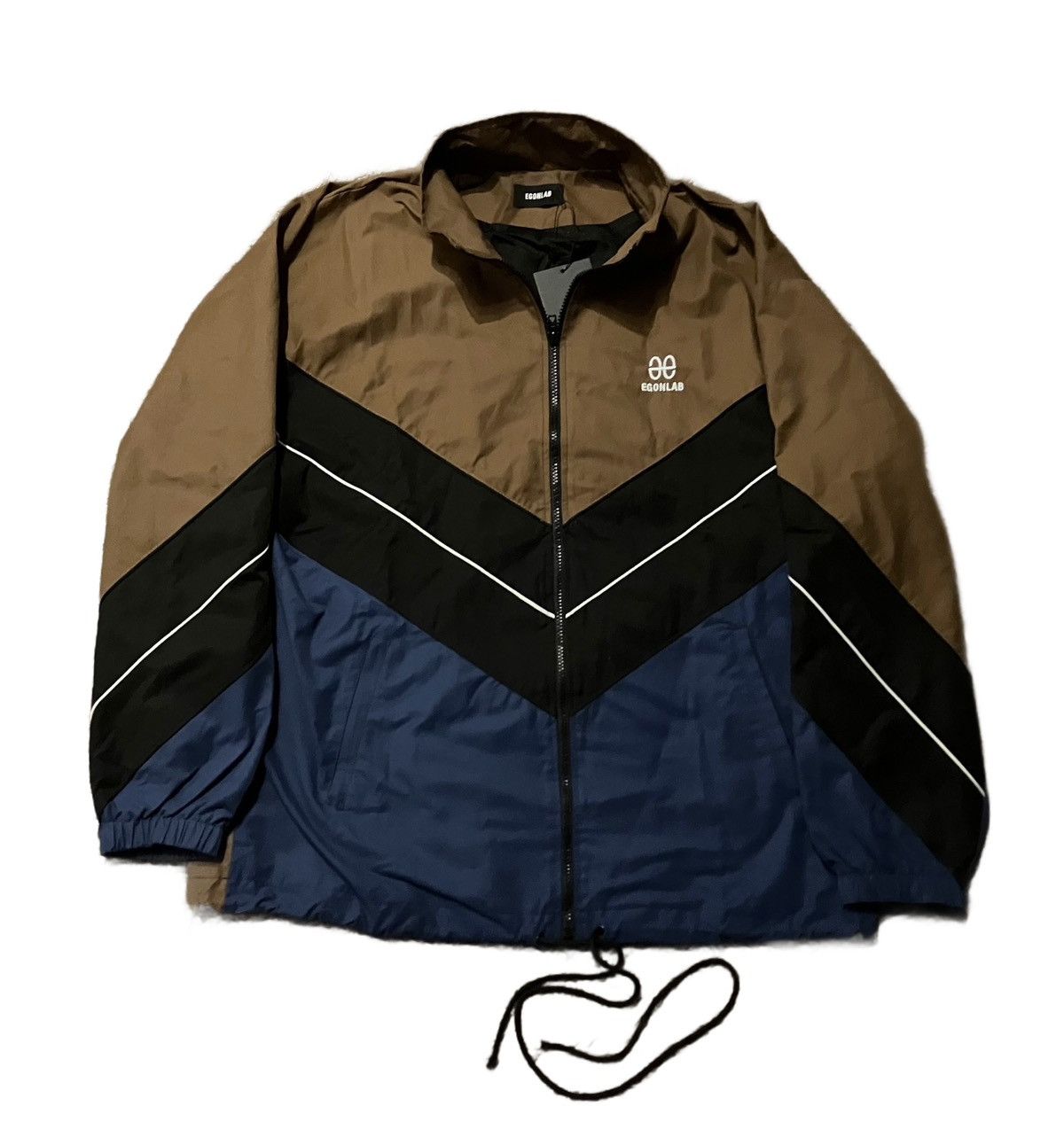 Egon Lab: Cotton/ Viscose Double Layered Track-Jacket