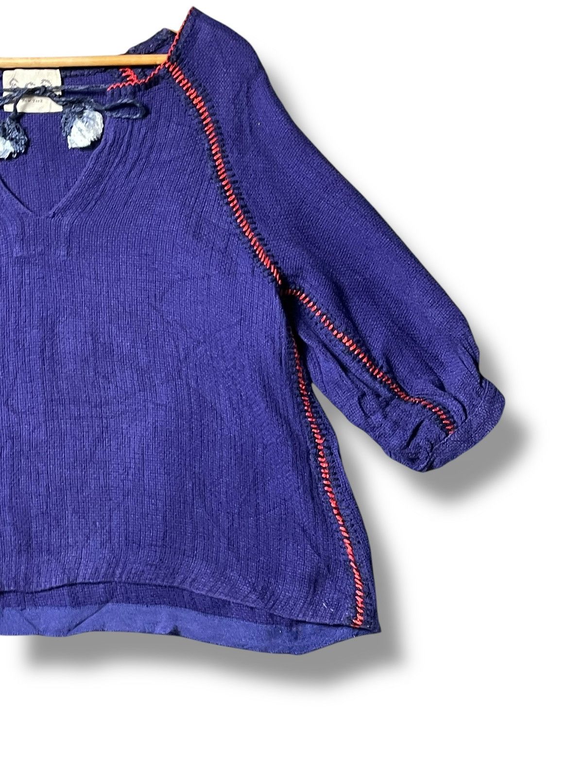 Designer × Vintage New York Brand Women’s Embroided Blouse (44) Size M / US 6-8 / IT 42-44 - 3 Thumbnail
