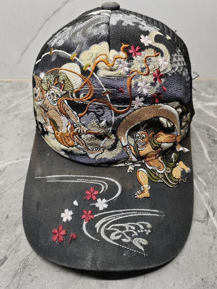 Japanese Brand Vintage Ripple Sukajan Style Trucker Hat Cap Size ONE SIZE - 2 Thumbnail