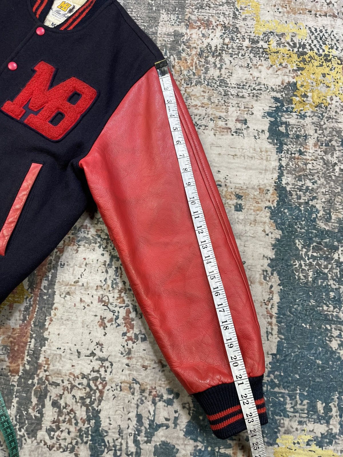 Macbeth Vtg 90s Macbeth Leather Sleeve Patch Logo Varsity Jacket Size US M / EU 48-50 / 2 - 17 Thumbnail