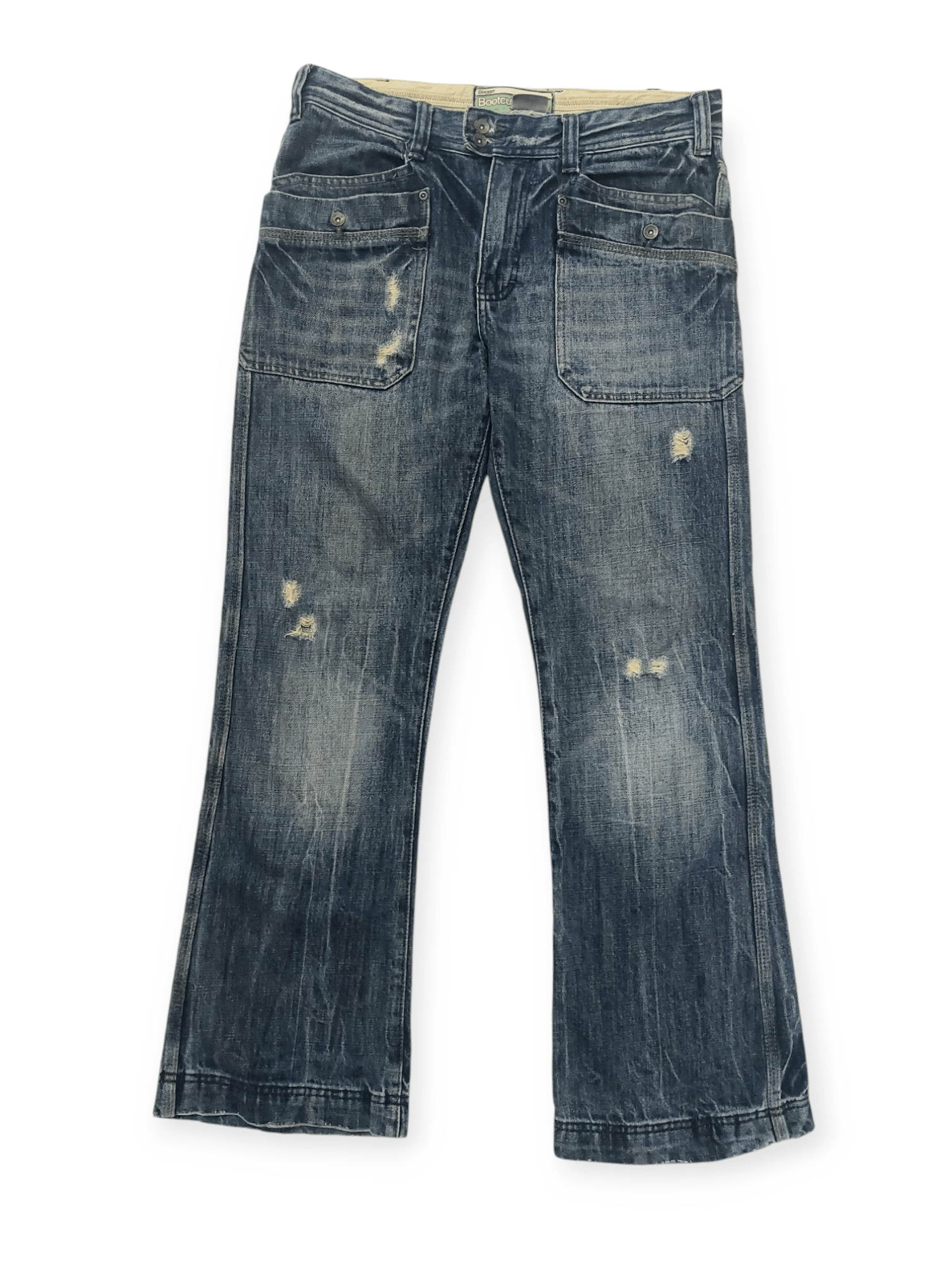 Flare Big Pocket Baggy Denim