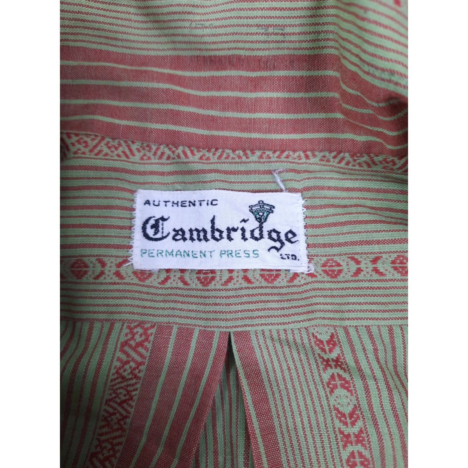 Vintage VINTAGE Dude of Cambridge L Men's Long Sleeve Disco 70s Green Southwestern Stripes Button-Up Shirt Shirt? Size US L / EU 52-54 / 3 - 2 Thumbnail