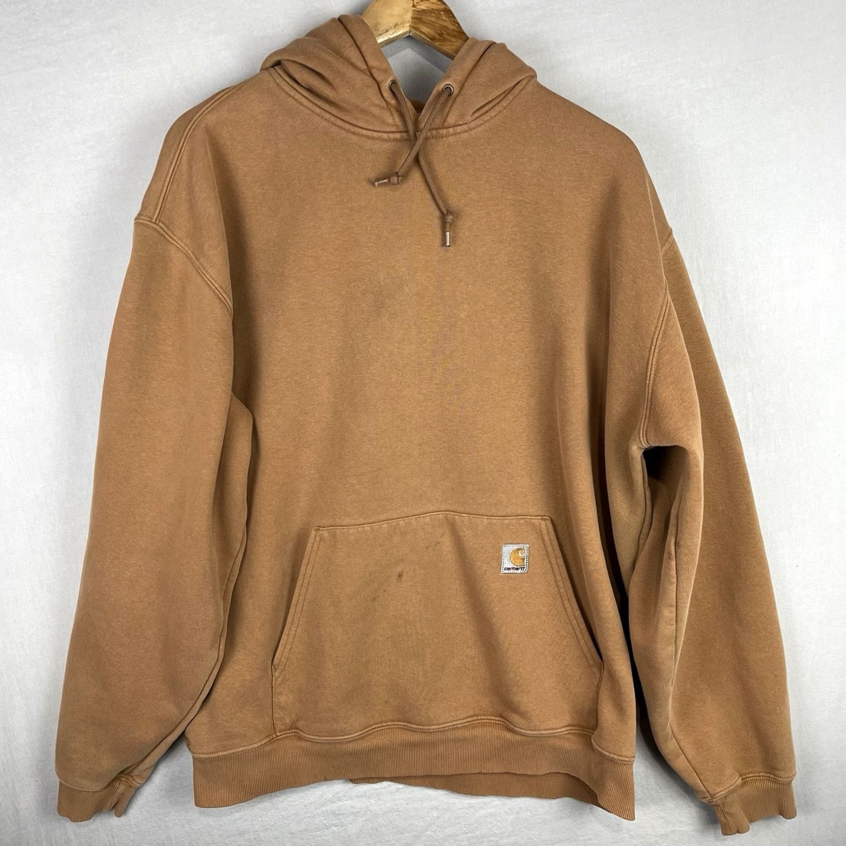 Carhartt VINTAGE Carhartt Hoodie Mens XL Brown Heavyweight Sweatshirt Fleece K184 BRN Y2K Size US XL / EU 56 / 4 - 2 Thumbnail