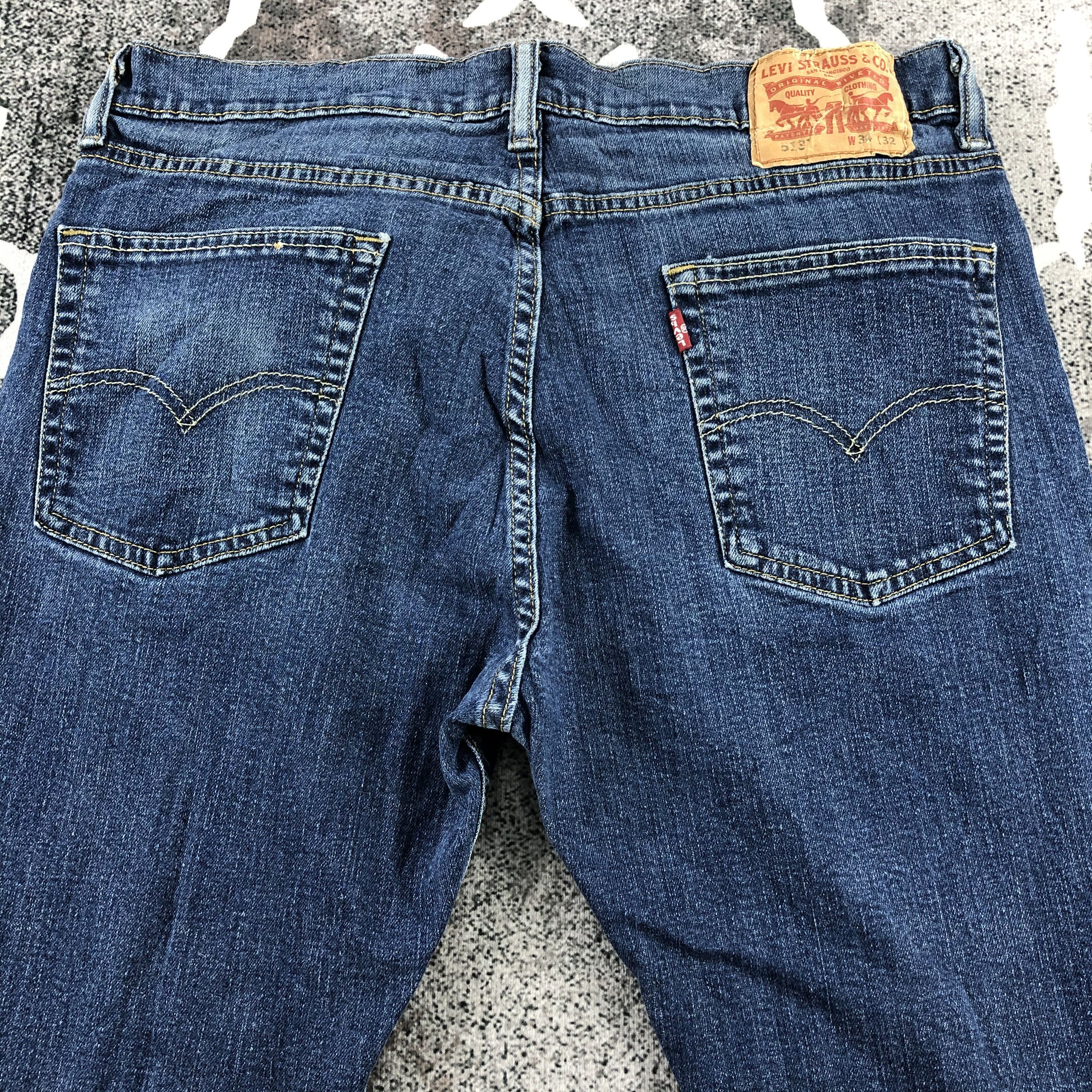 Levi's Vintage Levis 513 Jeans Blue Wash Denim KJ1070 Size US 34 / EU 50 - 4 Thumbnail