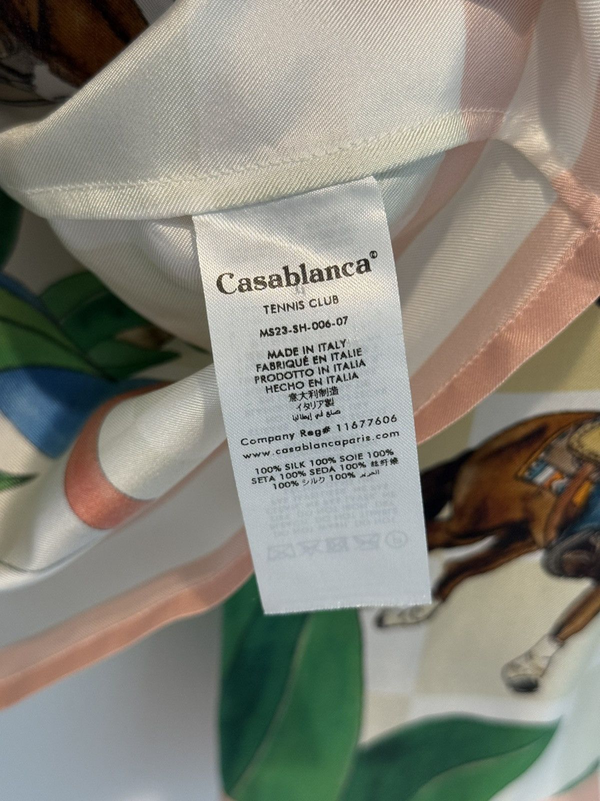Casablanca Casablanca Tennis Club Silk Shirt – Size L Size US L / EU 52-54 / 3 - 5 Thumbnail