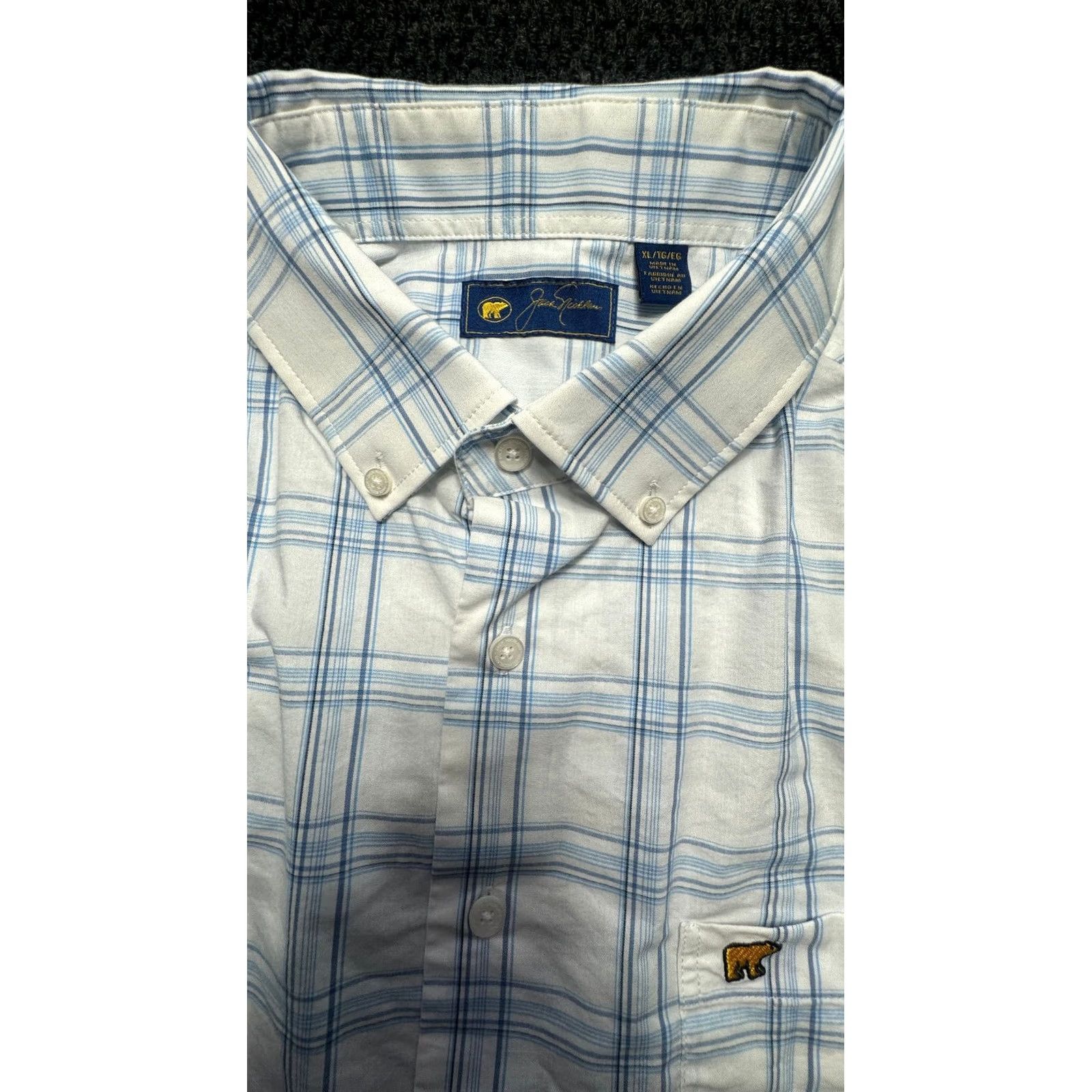 Vintage VINTAGE Jack Nicklaus Long Sleeve Button-Up Mens XL Blue White Plaid Shirt 1604 Size US XL / EU 56 / 4 - 2 Thumbnail