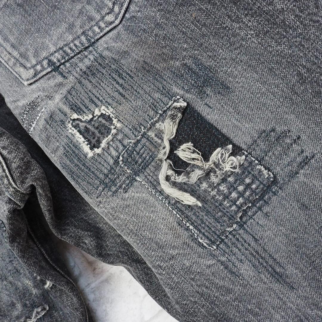 Kapital Distressed Sashiko Denim Size US 33 - 10 Thumbnail