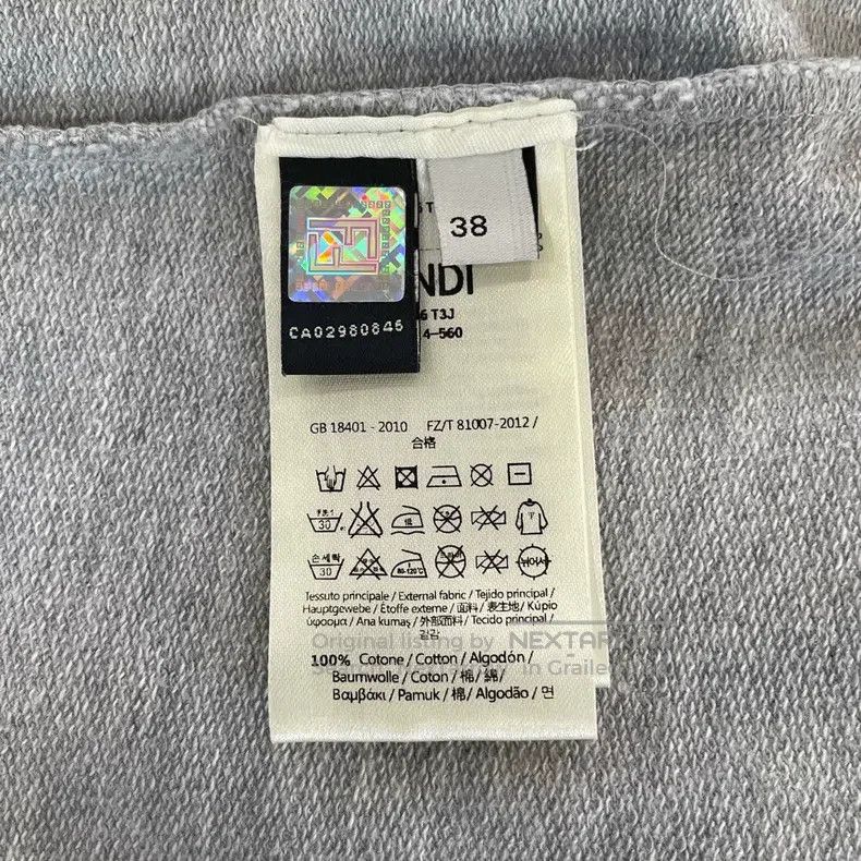 Fendi Fendi Gray Cartoon Printed Hoodie, 100% Pure Cotton Fabric Size XS / US 0-2 / IT 36-38 - 6 Thumbnail