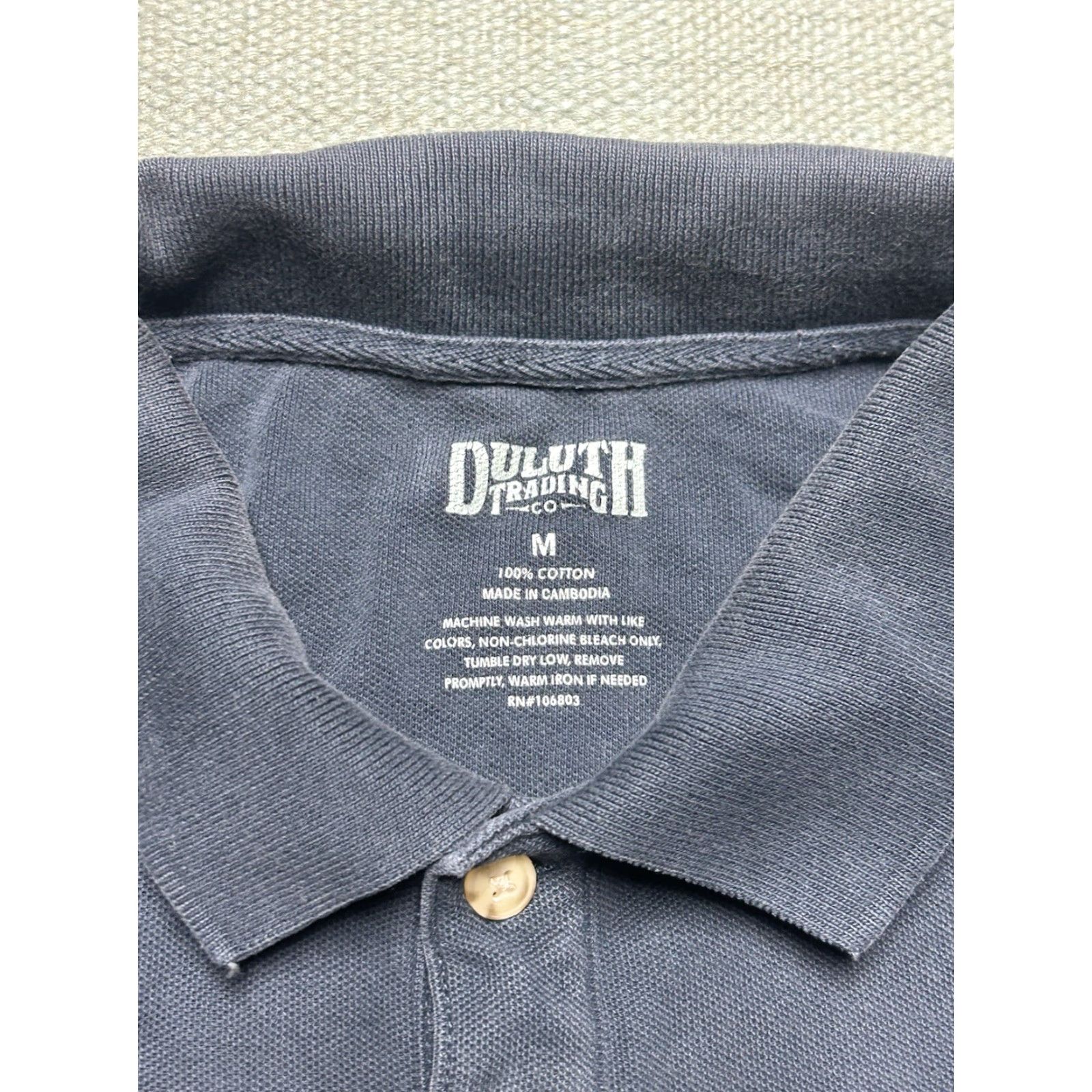 CO Duluth Trading Co Polo Shirt Long Sleeve Cotton Heavy One Pocket Blue Medium Mens Shirt Size US M / EU 48-50 / 2 - 4 Thumbnail