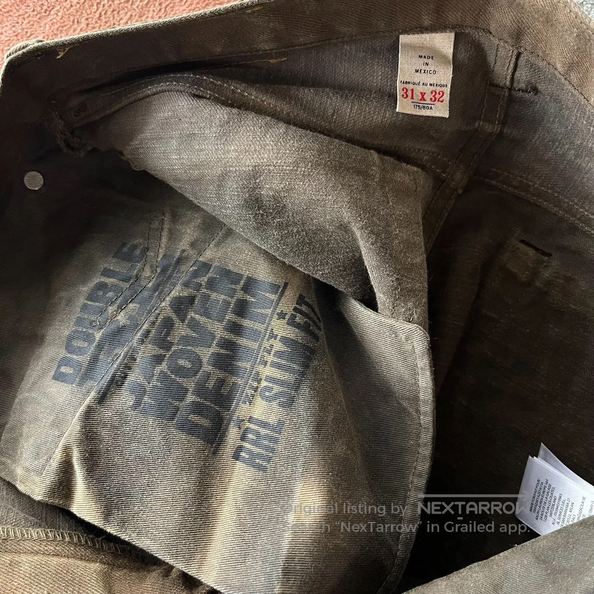 RRL Ralph Lauren RRL Brown Washed Distressed Slim Jeans. Size US 31 - 5 Thumbnail