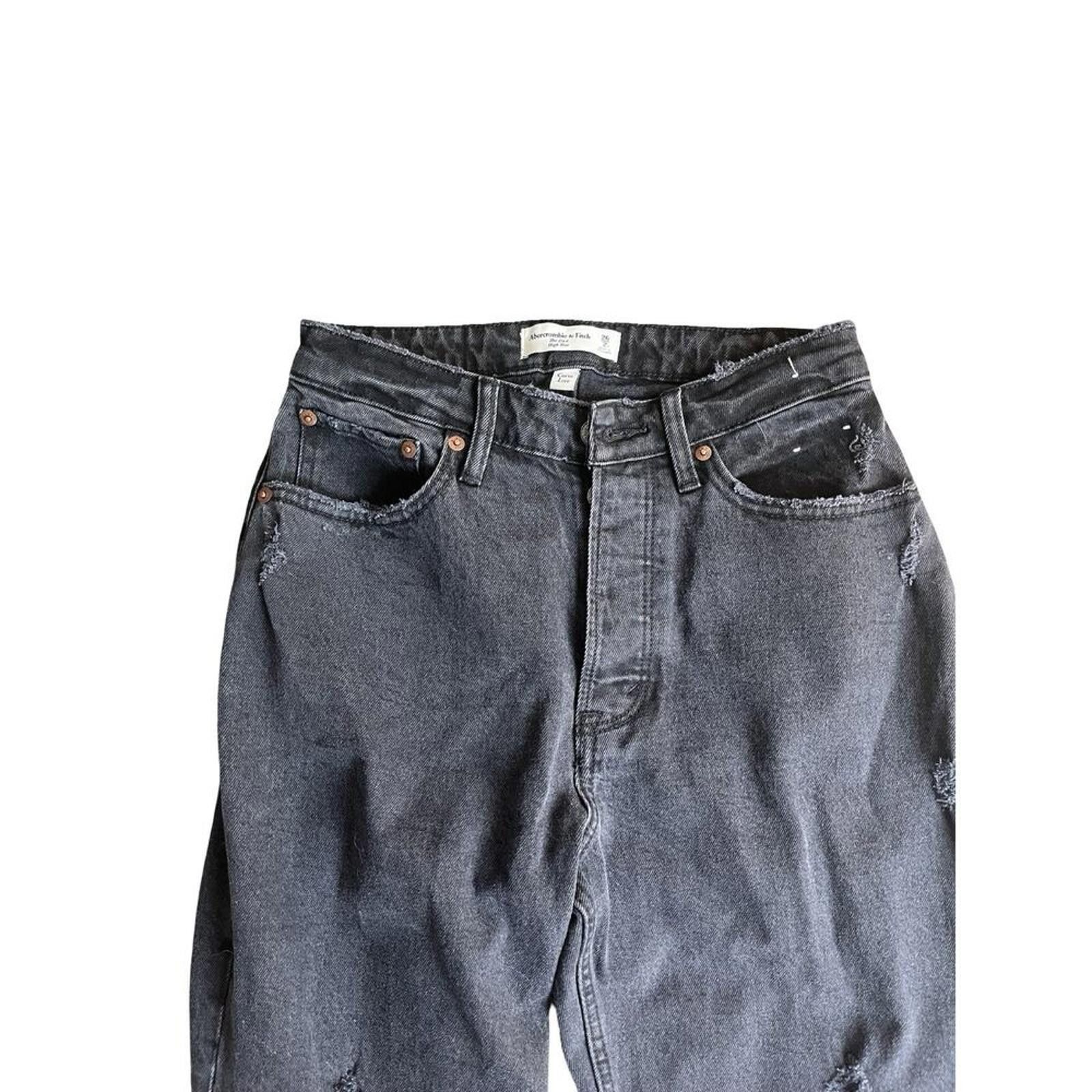 Abercrombie & Fitch Abercombie Women's Ripped Black Jeans Size 26" / US 2 / IT 38 - 3 Thumbnail