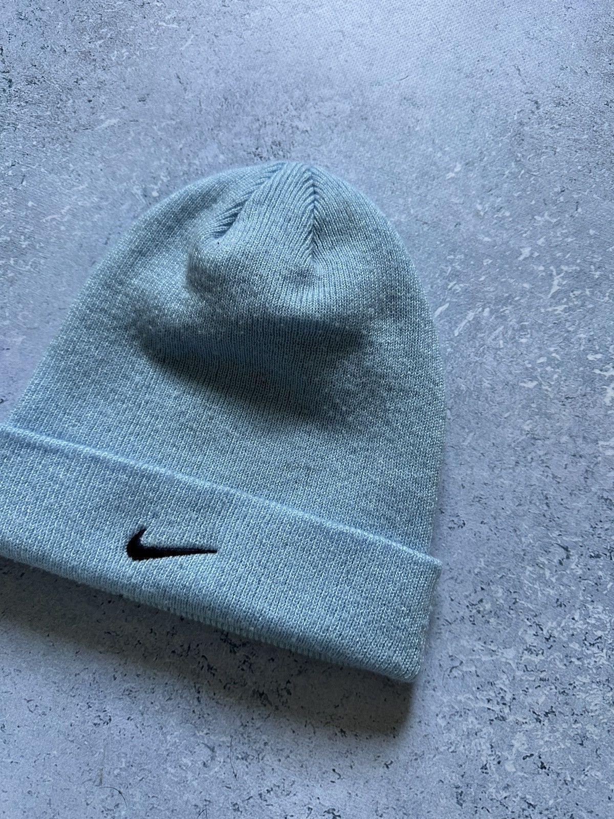 Nike × Vintage Vintage Y2K Beanie Hat Nike Embroidered Swoosh 90s Blue OS Size ONE SIZE - 2 Thumbnail