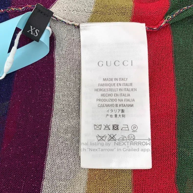 Gucci Gucci Colour-blocked striped fine flash tassel round-neck Size XS / US 0-2 / IT 36-38 - 6 Thumbnail