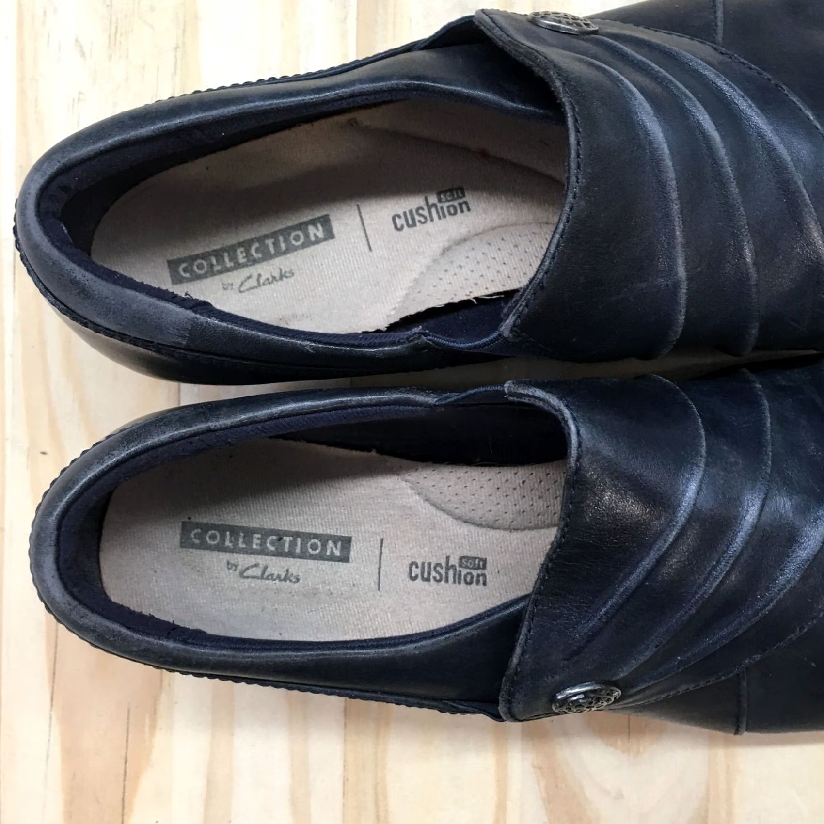 Clarks Clarks Women Loafer Casual Leather Low Top Blue 6.5 M Hope Roxanne Shoes Size M / US 6-8 / IT 42-44 - 6 Thumbnail