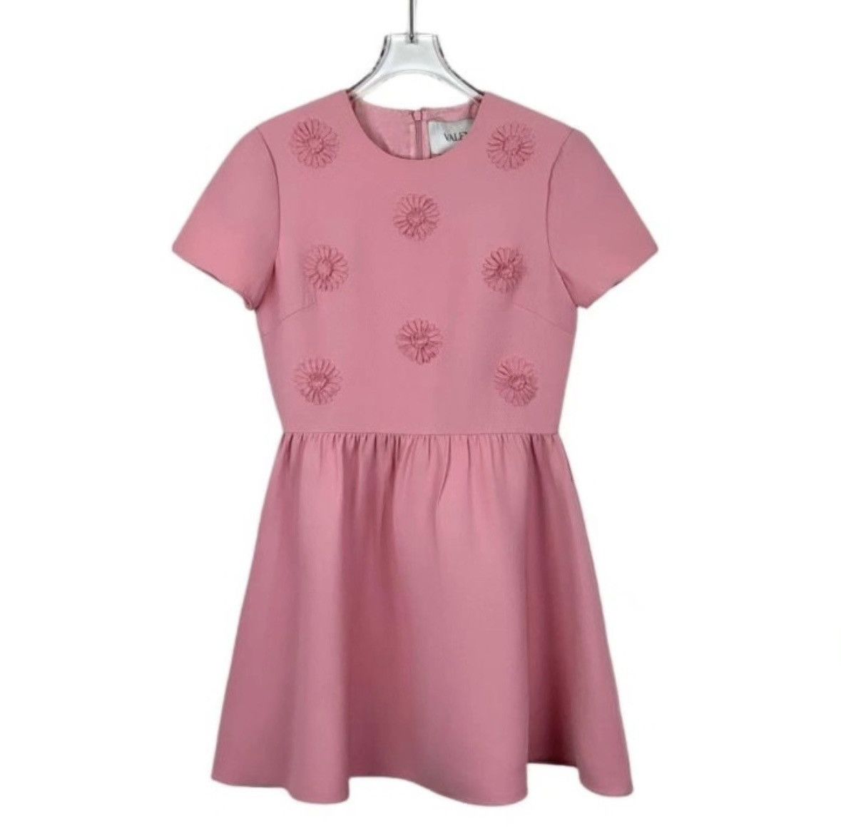Valentino Valentino Pink Daisy Embroidered Sleeveless Dress K26WX Size S / US 4 / IT 40 - 1 Thumbnail