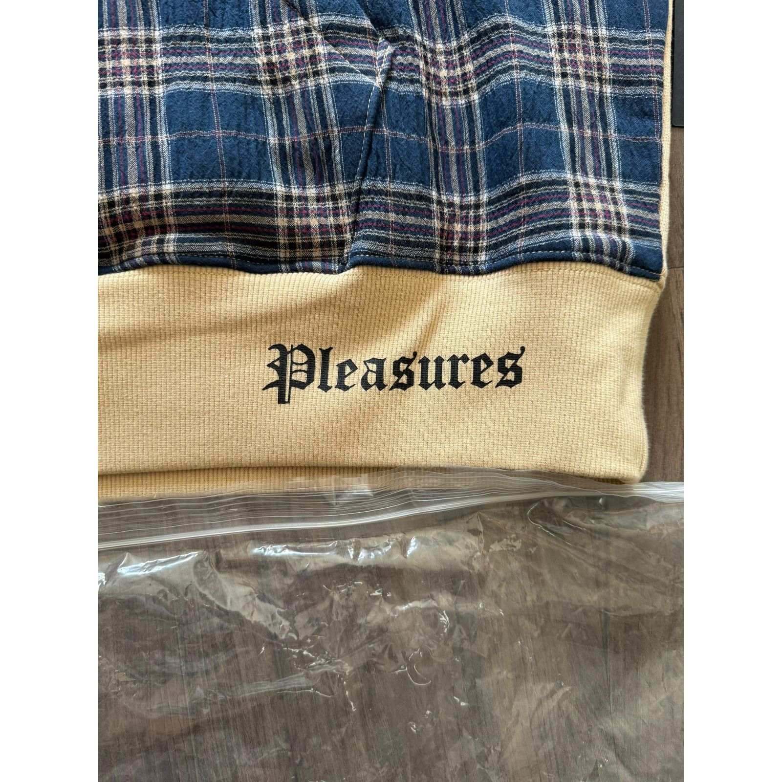 Pleasures Pleasures Career Contrast Plaid Hoodie 'Tan' Size US XXL / EU 58 / 5 - 3 Thumbnail
