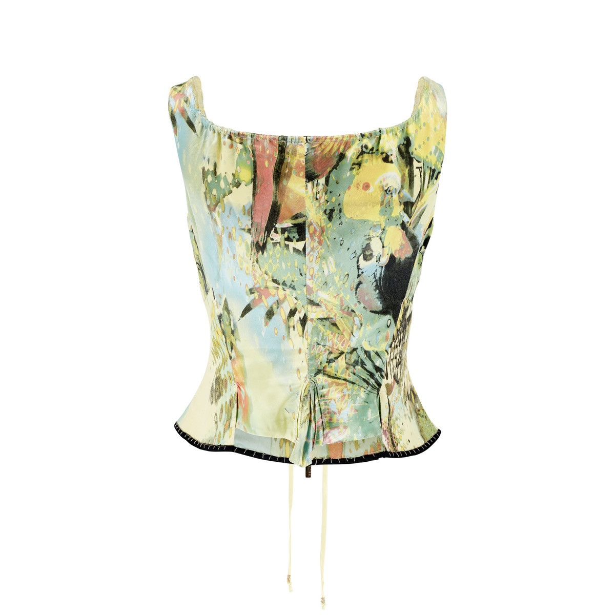 Roberto Cavalli Roberto Cavalli S/S 2003 Corset Bustier Silk Lace Up Top Size L / US 10 / IT 46 - 3 Thumbnail