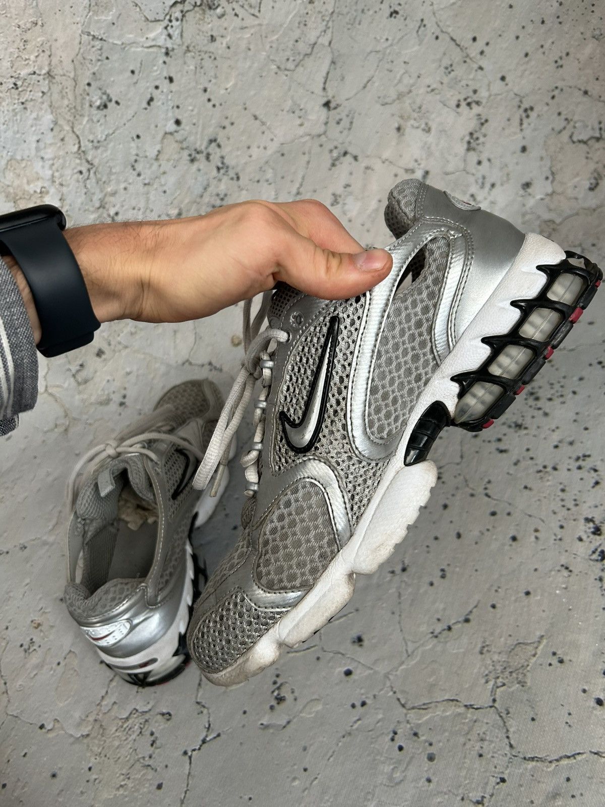 Nike Nike Spiridon Cage 2 Silver Sneakers Vintage Y2K Streetwear Size US 9 / EU 42 - 5 Thumbnail