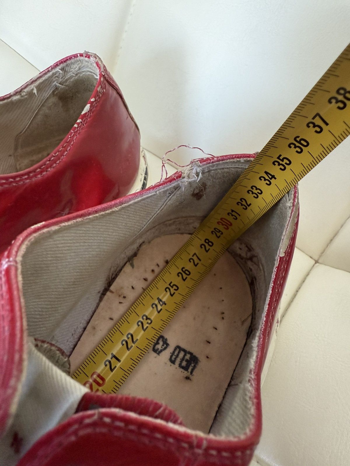 Marni MARNI Gooey Red Converse Low Top Destroyed Sneakers Size 43 Size US 10 / EU 43 - 24 Thumbnail