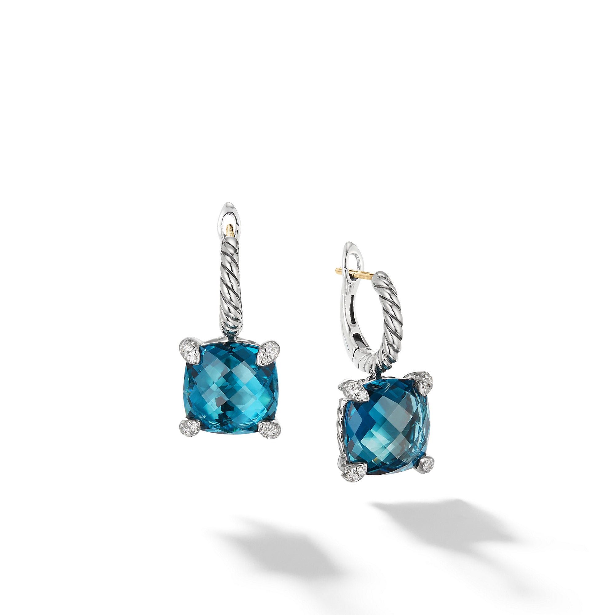 David Yurman o1w1db10525 E12744D Earrings in Silver with Topaz & Diamond Size ONE SIZE - 1 Thumbnail