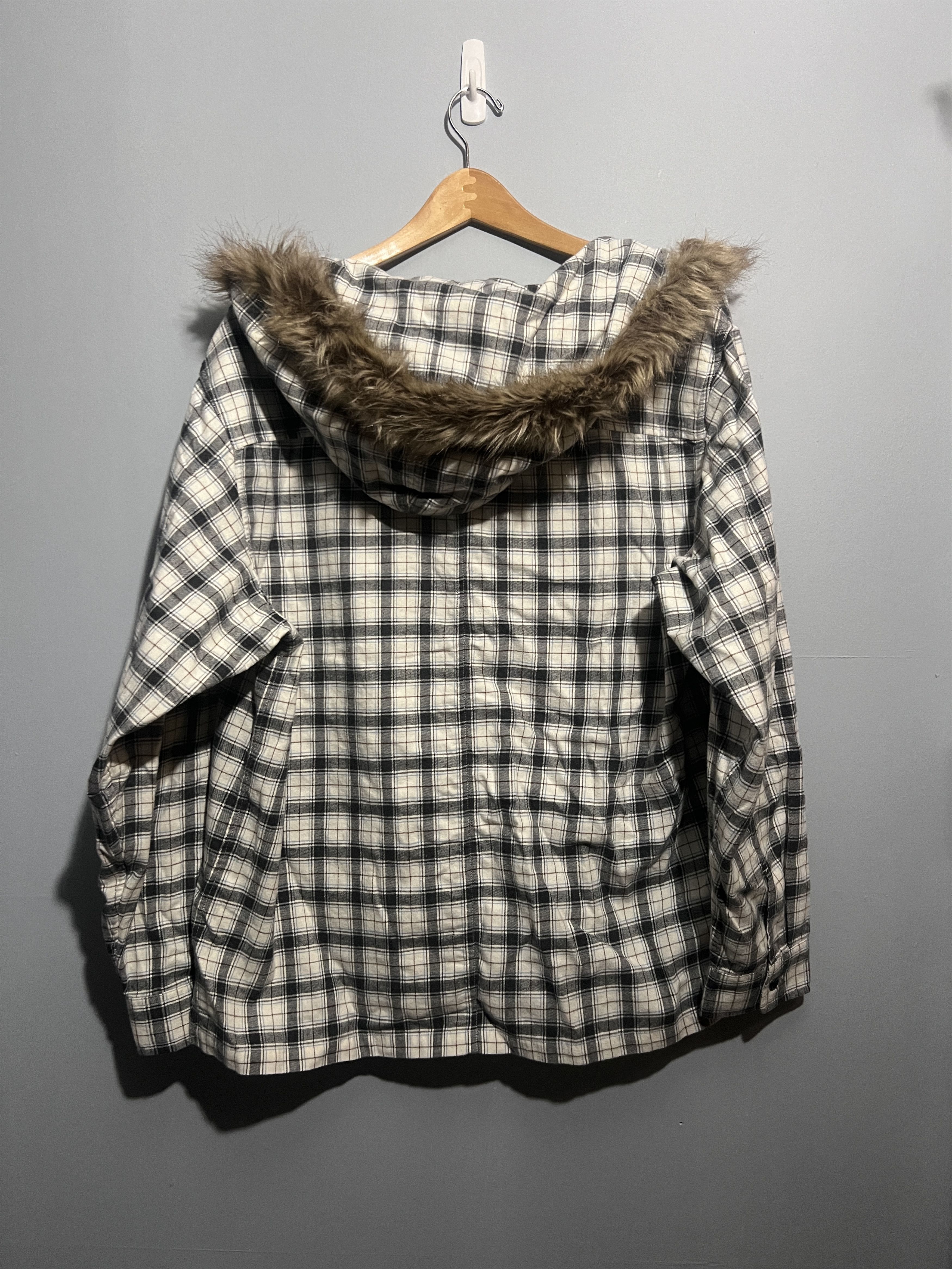 Supreme SUPREME FUR HOODED FLANNEL SHIRT Size US M / EU 48-50 / 2 - 4 Thumbnail