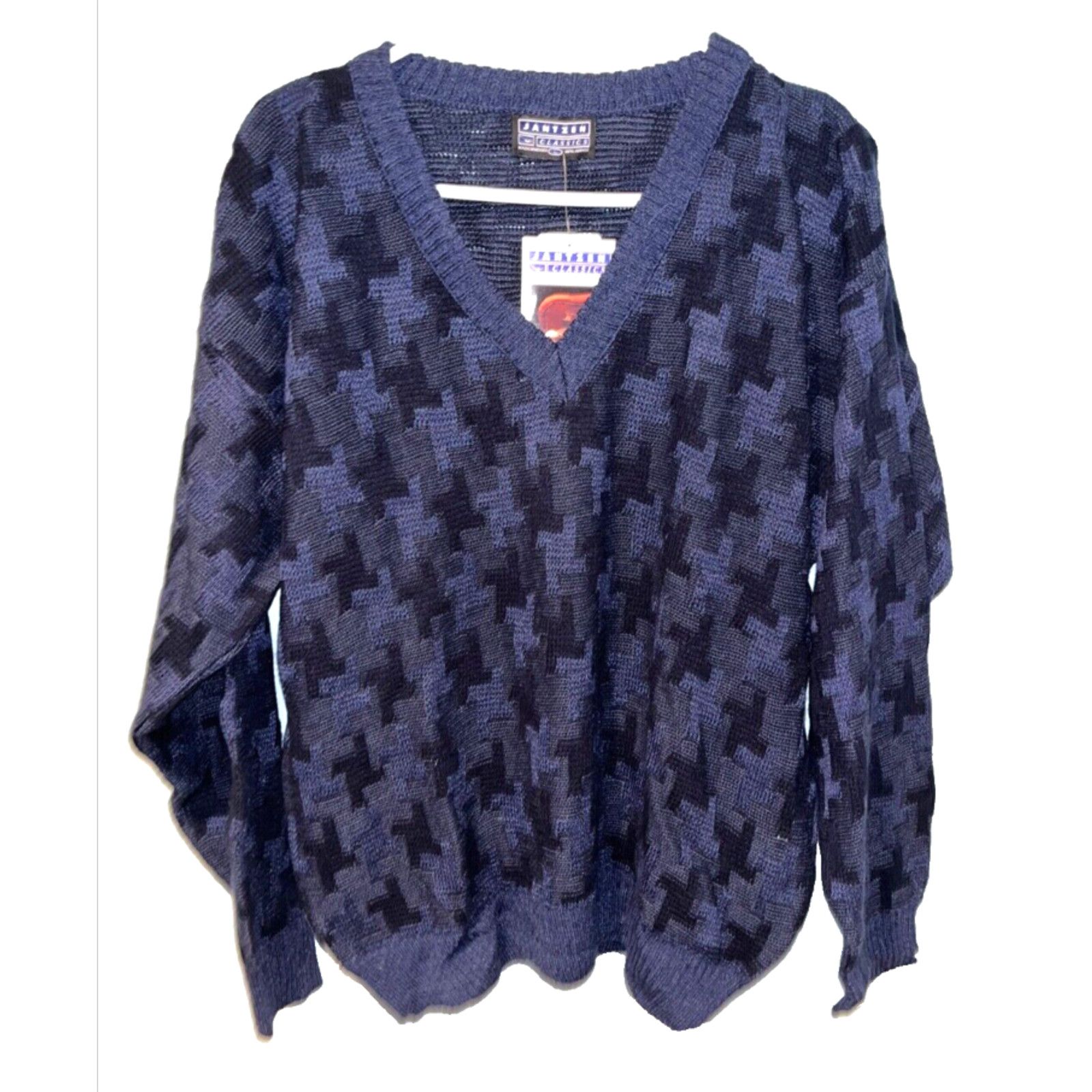 Jantzen Jantzen Sweater Mens L Geometric Long Sleeve Knit Classic Size US L / EU 52-54 / 3 - 7 Thumbnail