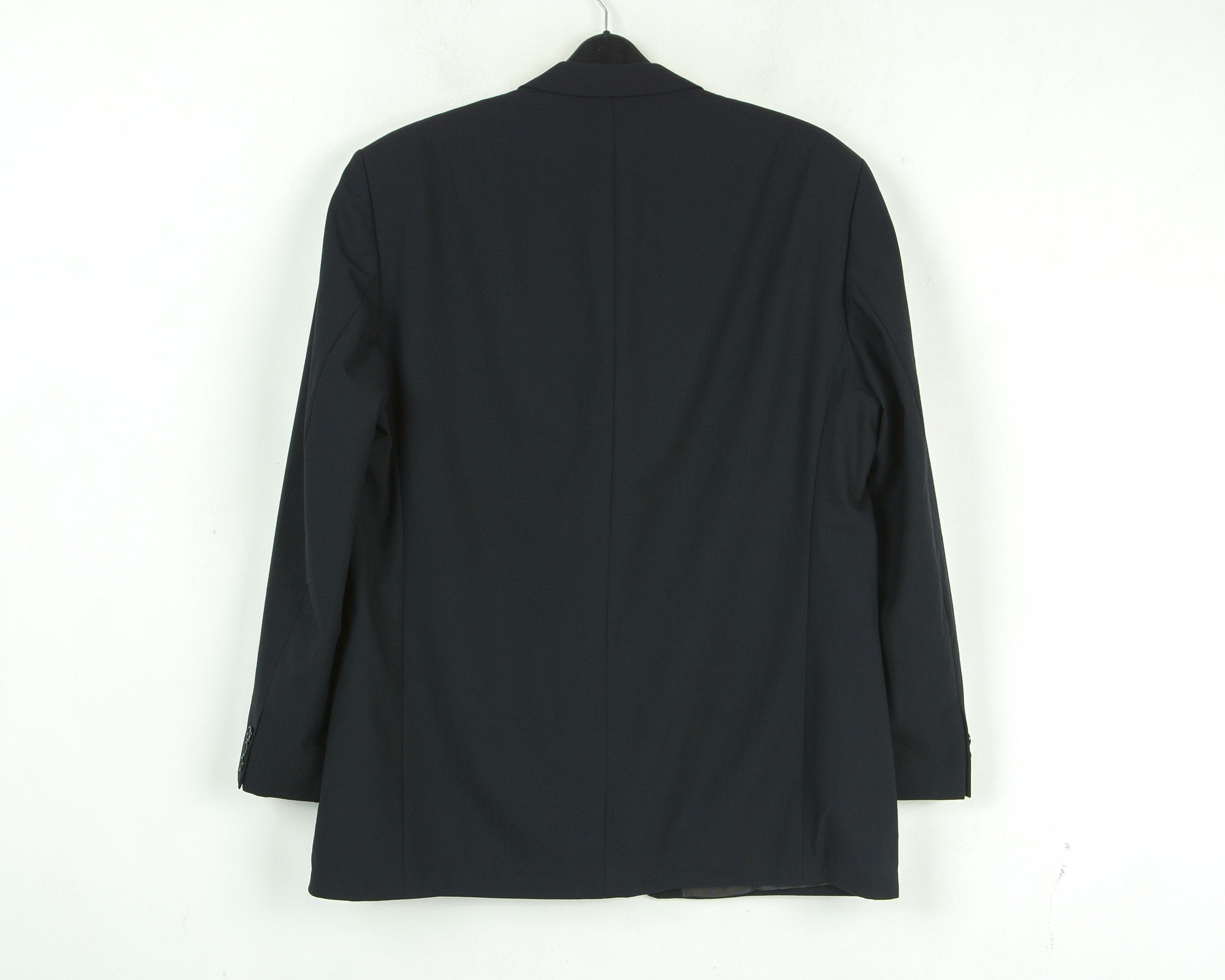 BENVENUTO. Men Wool Blazer XL Jacket EU 54 Suit Jacket Formal Black Size 44R - 4 Thumbnail