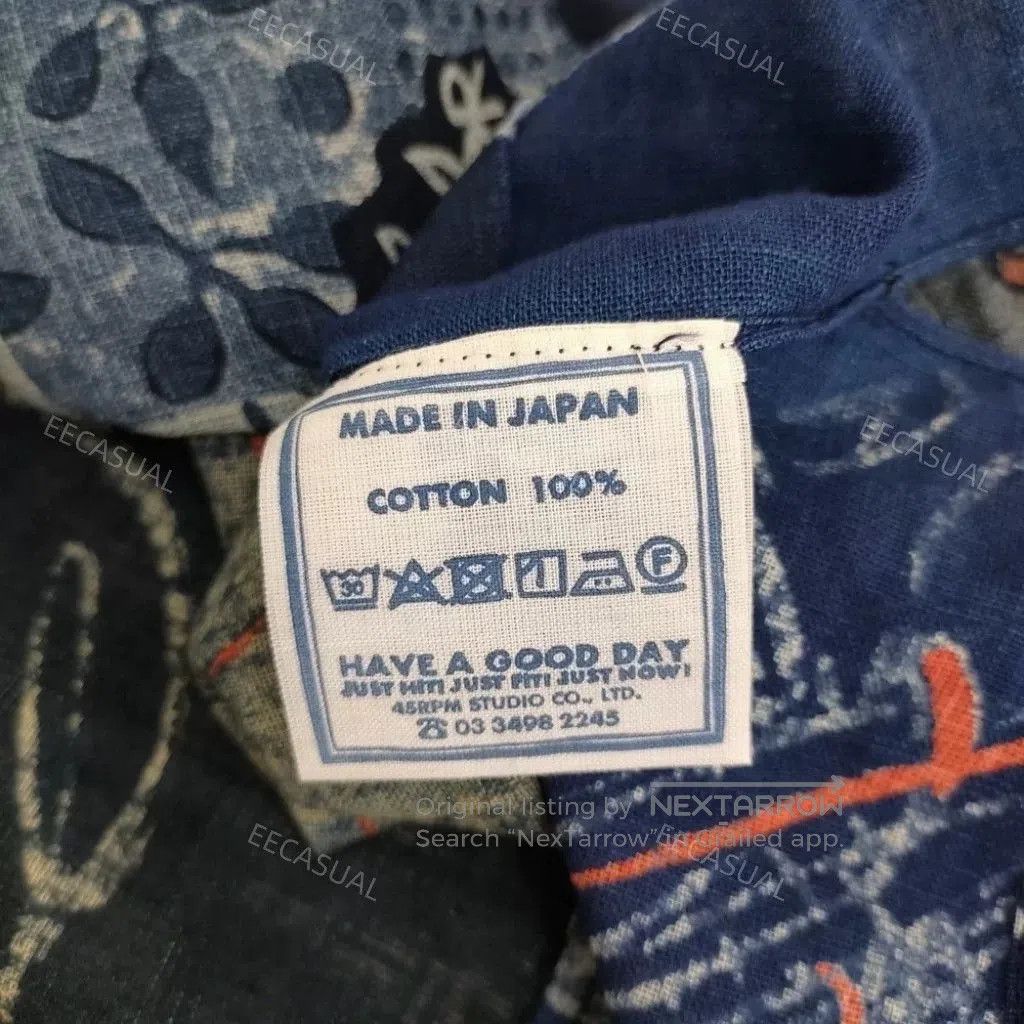 45rpm Limited Edition Blue Dye Shirt. Size M / US 6-8 / IT 42-44 - 8 Thumbnail
