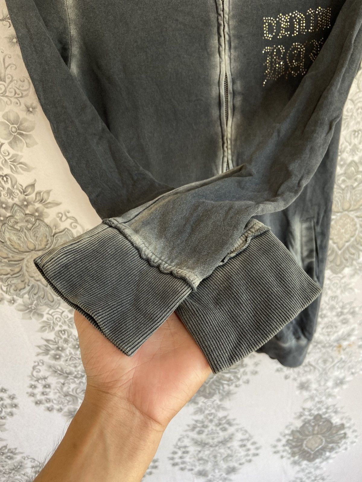 Le Grande Bleu (L.G.B.) Denim Bar By Bebe Hoodie Faded Style🥶 Size US L / EU 52-54 / 3 - 10 Thumbnail