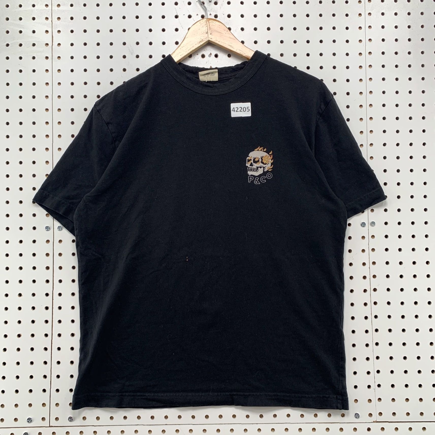 P&Co P&Co Men's Small Black Skull Graphic T-Shirt Summer Casual Crew Neck Cotton– 90s Theme Size US S / EU 44-46 / 1 - 7 Thumbnail