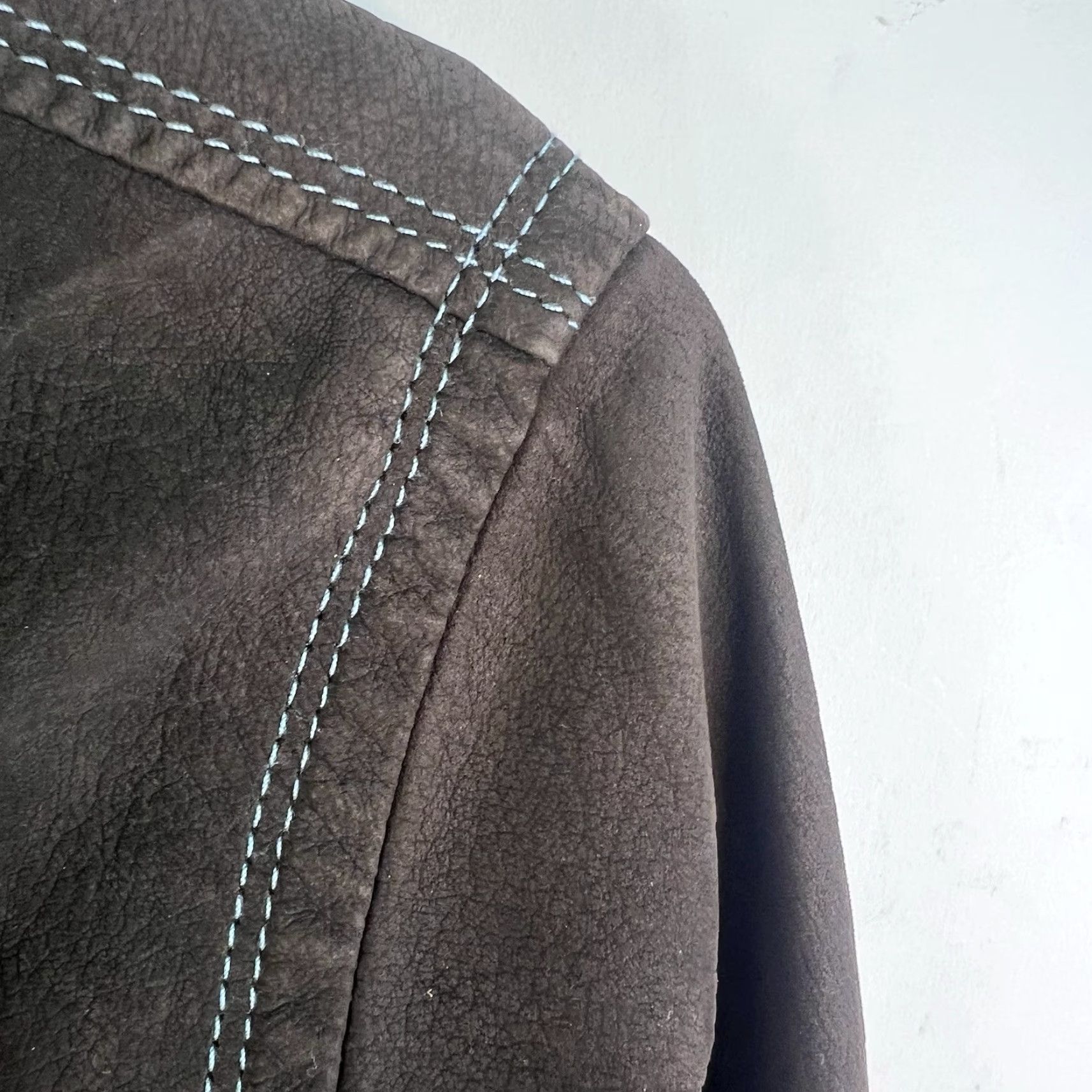 Vintage VLUXE Leather Shirt/Jacket Mens M Brown Vintage 80s Motorcycle Classic Casual Workwear Jacket Size US M / EU 48-50 / 2 - 2 Thumbnail