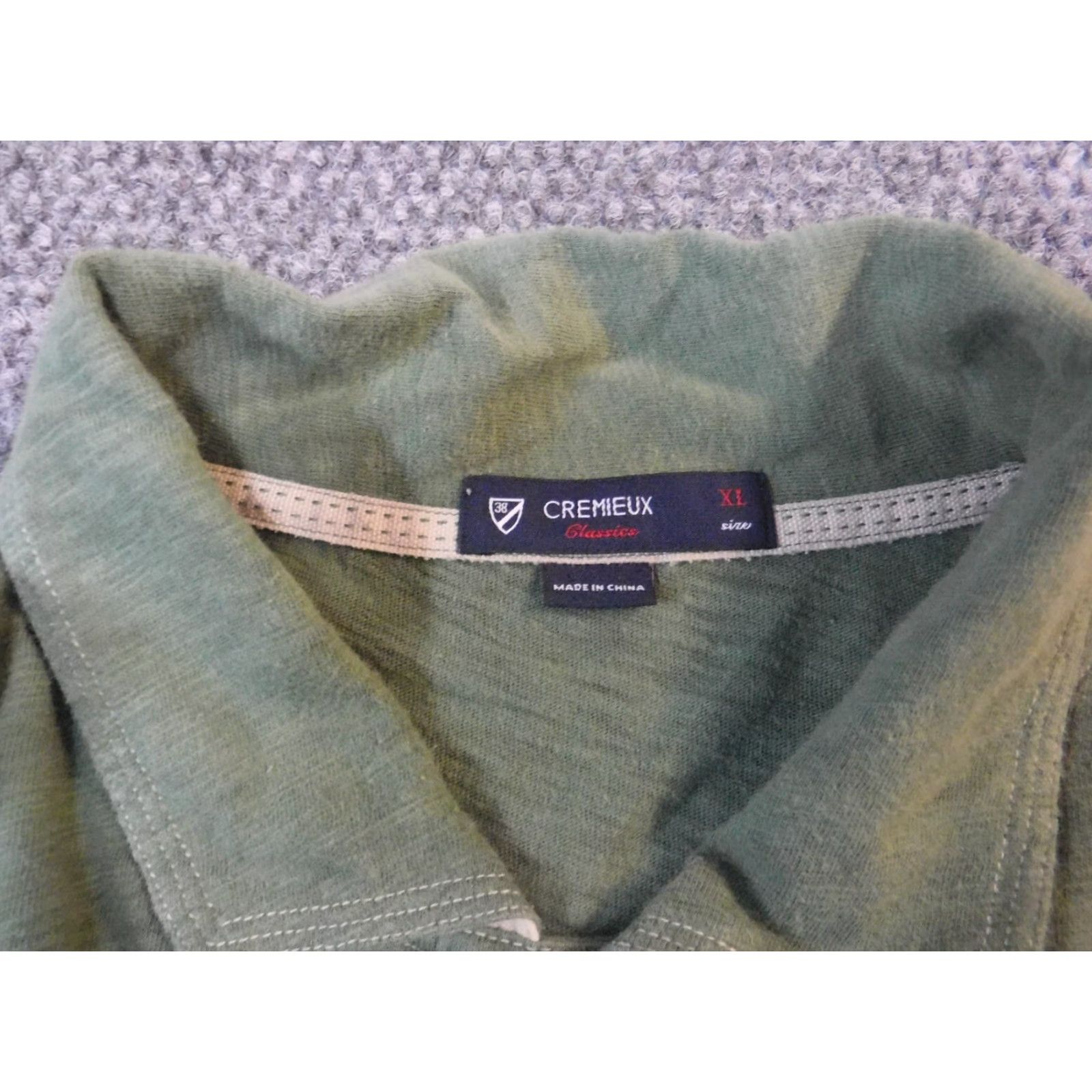 Cremieux Cremieux Polo Shirt XL Green Button-Down Collared Short Sleeve Regular Pocket Golf Classic Mens Size US XL / EU 56 / 4 - 4 Thumbnail