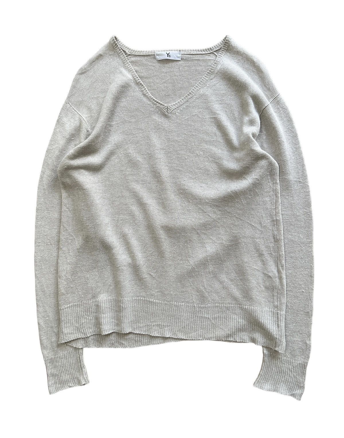 Yohji Yamamoto Ys V-Neck Sweater Knitted Size US M / EU 48-50 / 2 - 1 Thumbnail