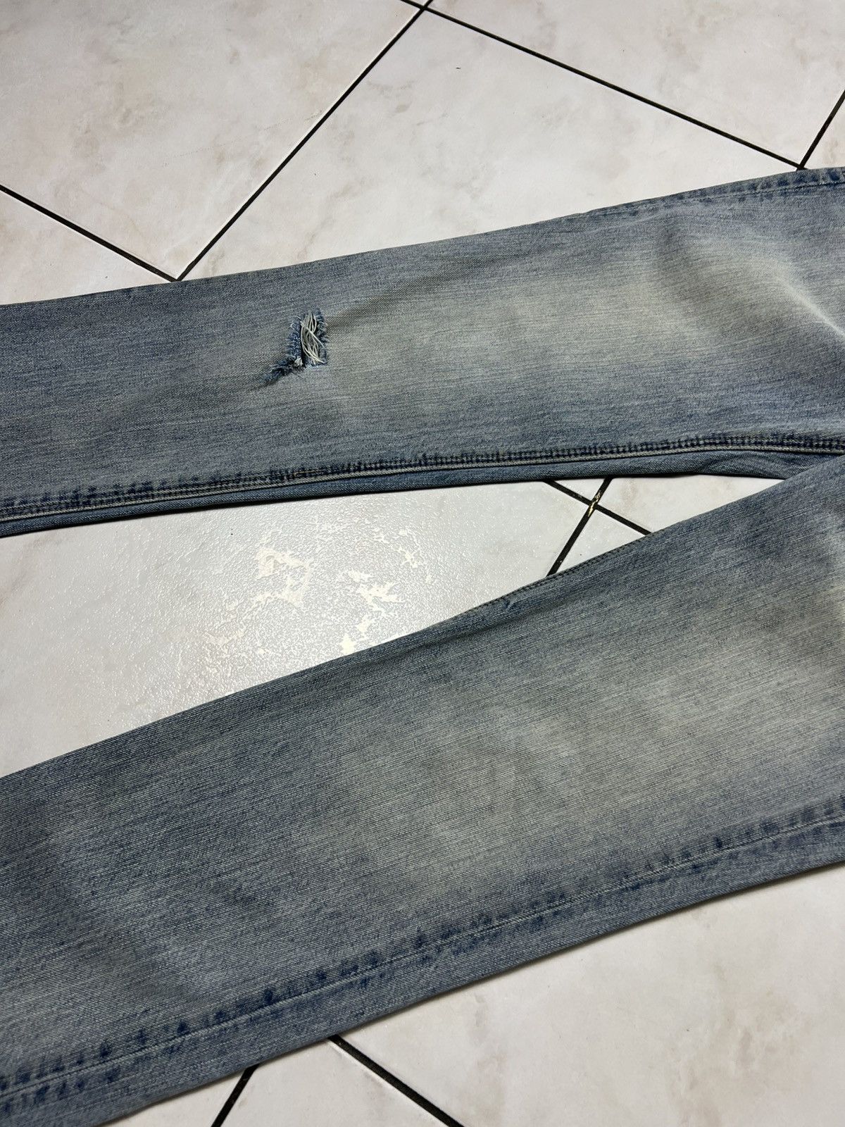 Lee Vintage Lee Slim-L2 dirty mud washed distressed denim jeans Size US 31 - 9 Thumbnail