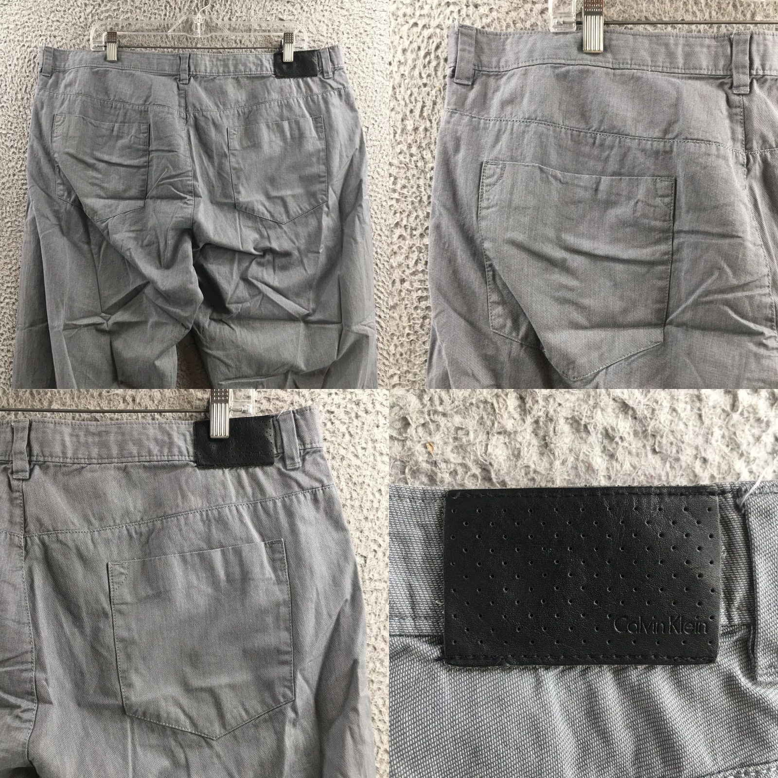 Calvin Klein Calvin Klein Chino Pants Mens 40x32 Gray Mid Rise Flat Front Size US 40 / EU 56 - 9 Thumbnail