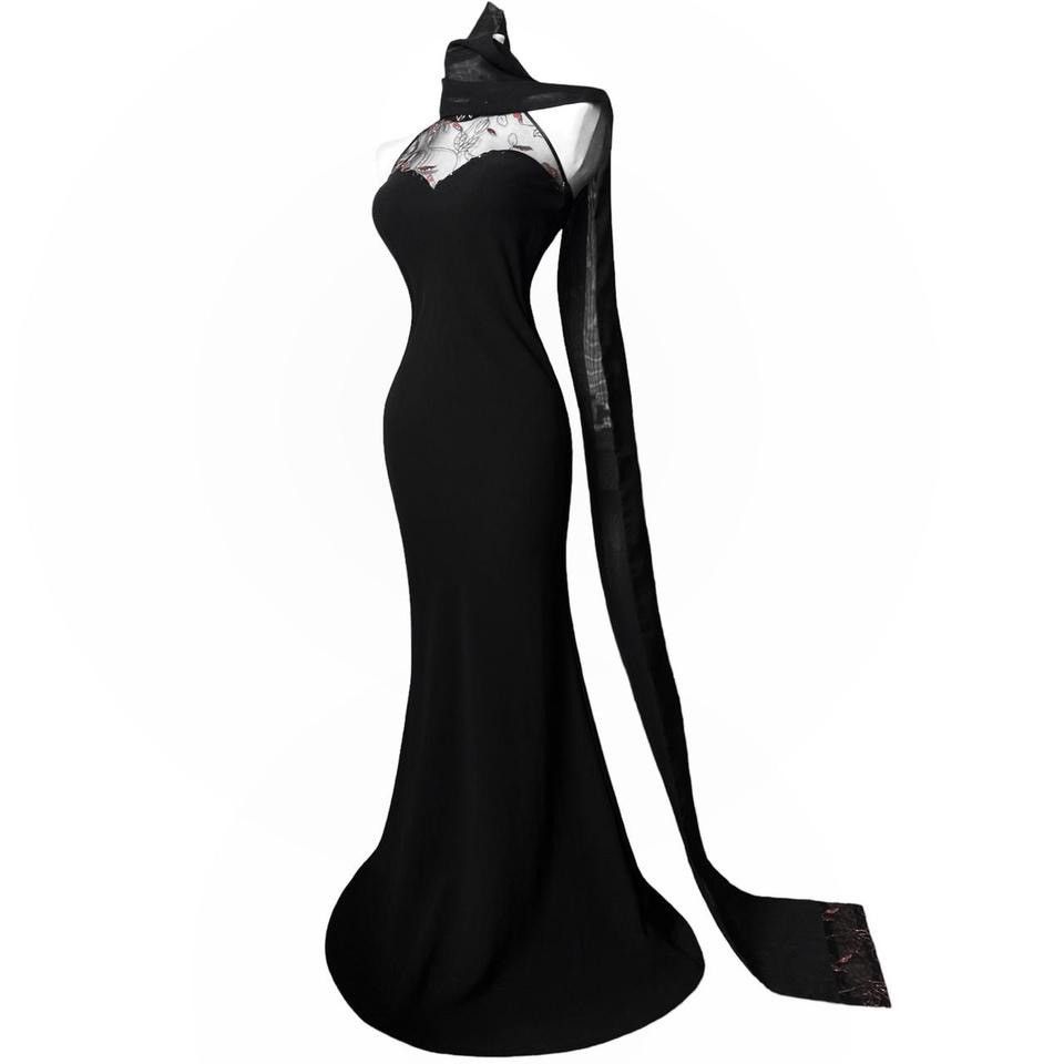 Vintage Dramatic evening maxi dress Size S / US 4 / IT 40 - 1 Thumbnail